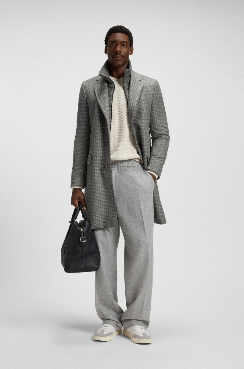 BOSS SLIM-FIT COAT WITH DETACHABLE INNER outlook