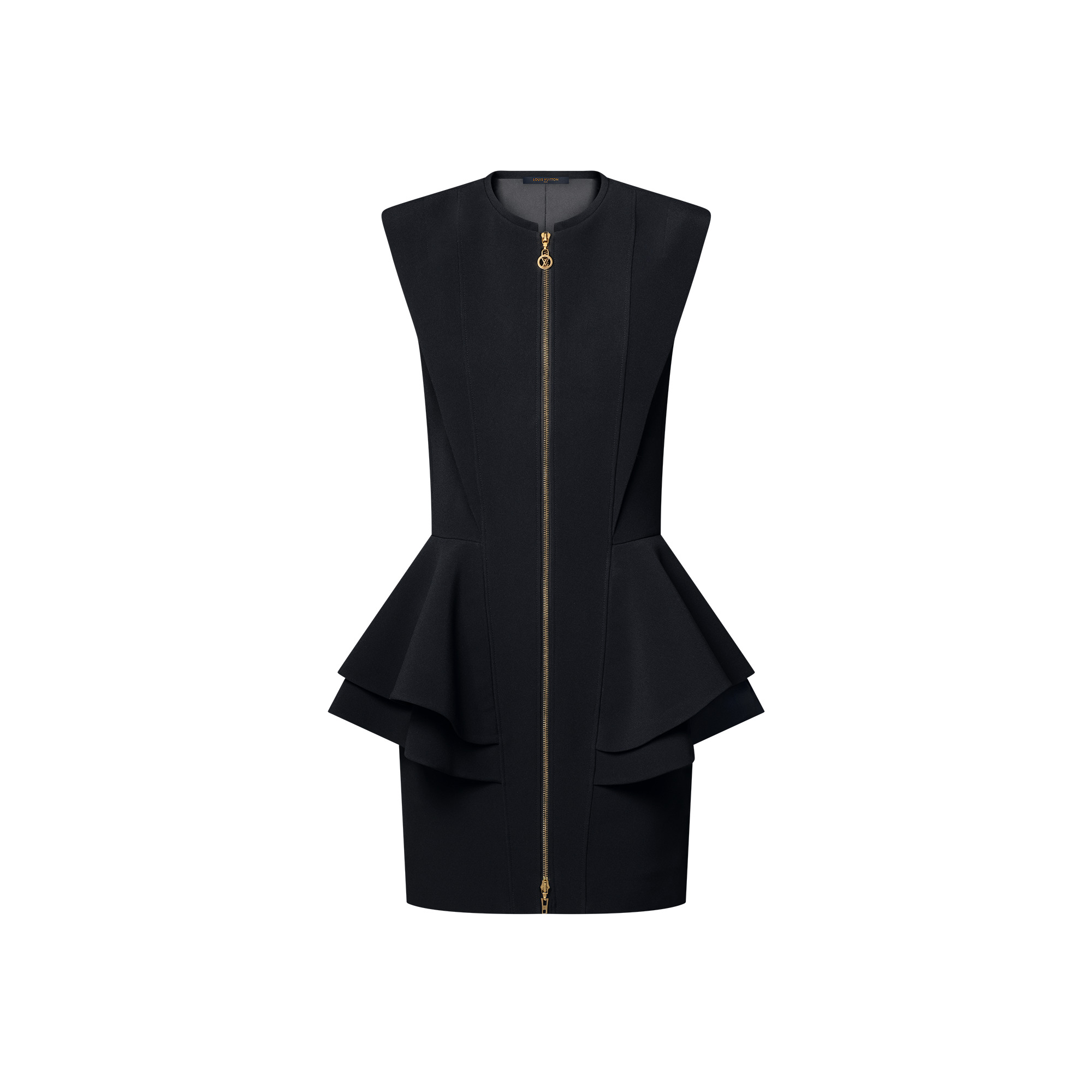 Zip-Up Peplum Dress - 1