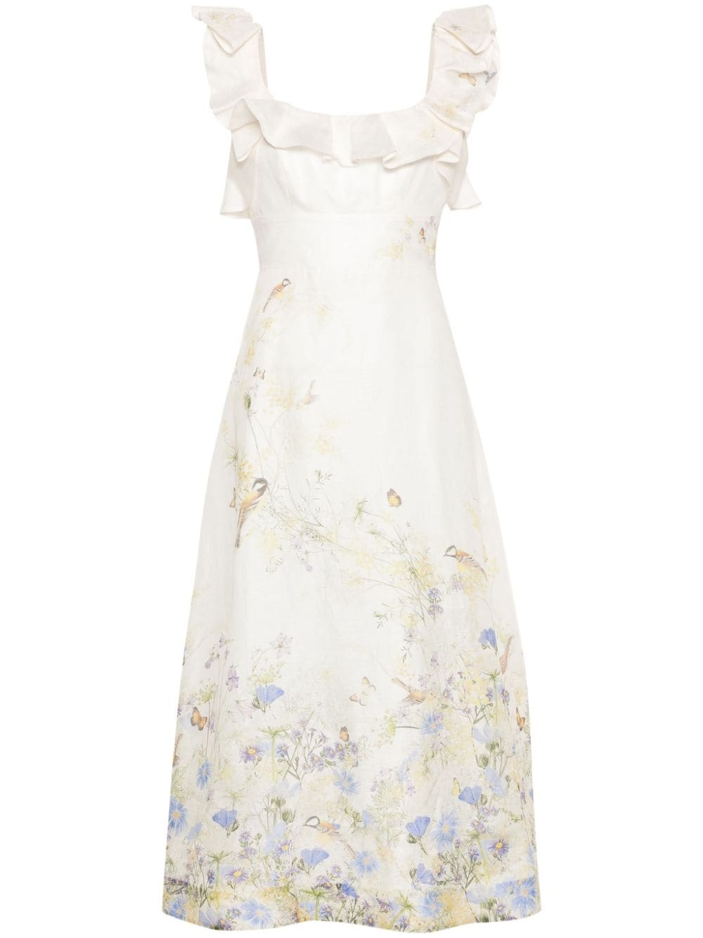 Harmony botanical-print midi dress - 1