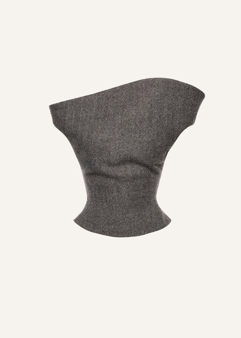 Petal wool top in grey 1
