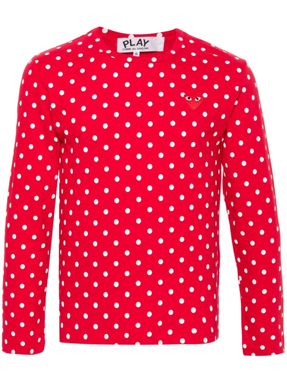 polka-dot cotton T-shirt - 1