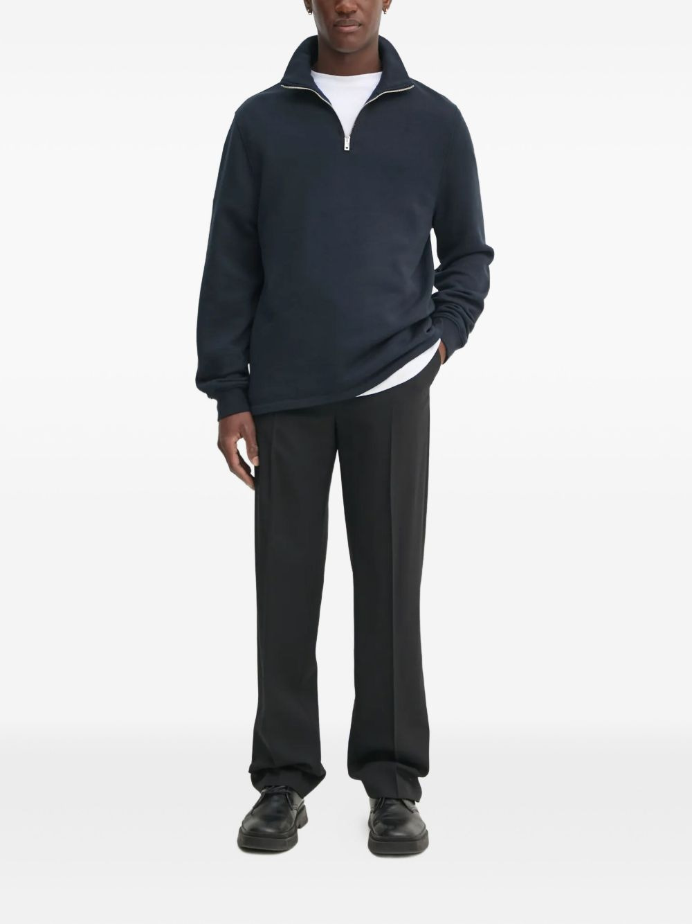 high-neck zip-up sweatshirt - 2