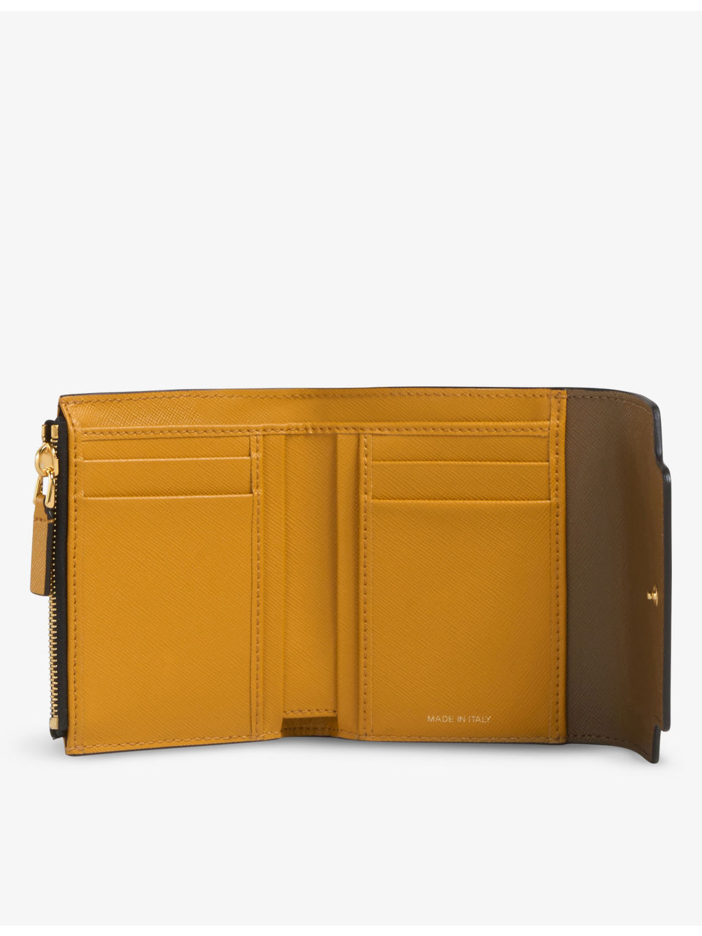 Logo-print zip-up leather wallet - 4