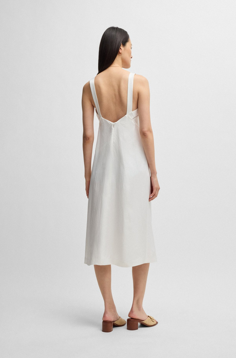 SUMMERY DRESS WITH WIDE STRAPS AND SEAMING DETAIL 4