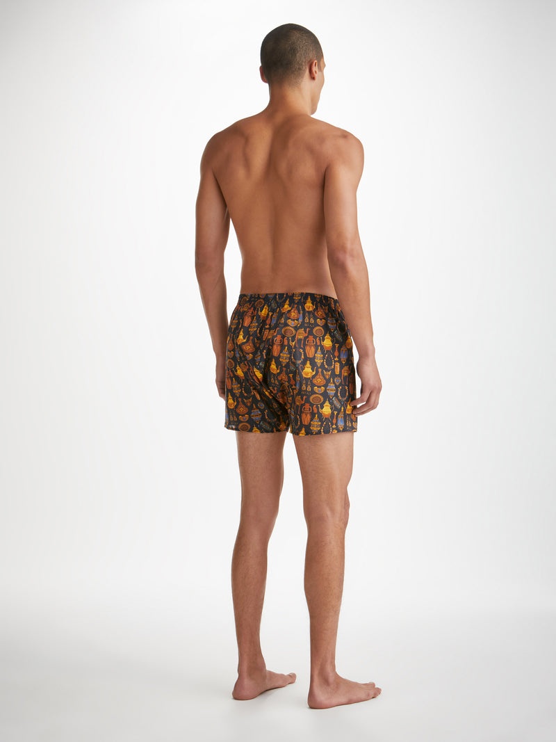 Men's Classic Fit Boxers Ledbury 71 Cotton Batiste Navy - 4