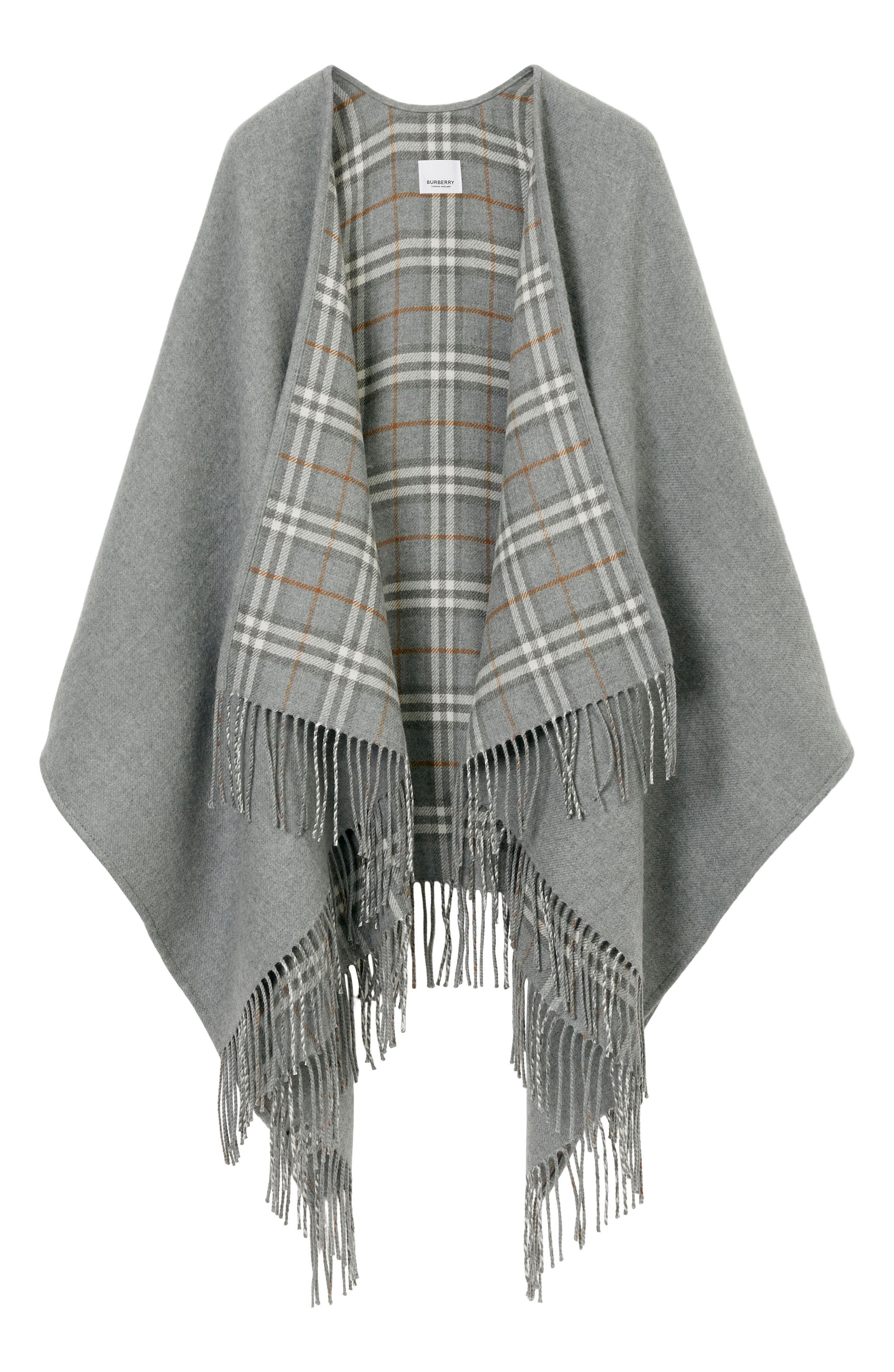 Vintage Check Wool Cape - 4