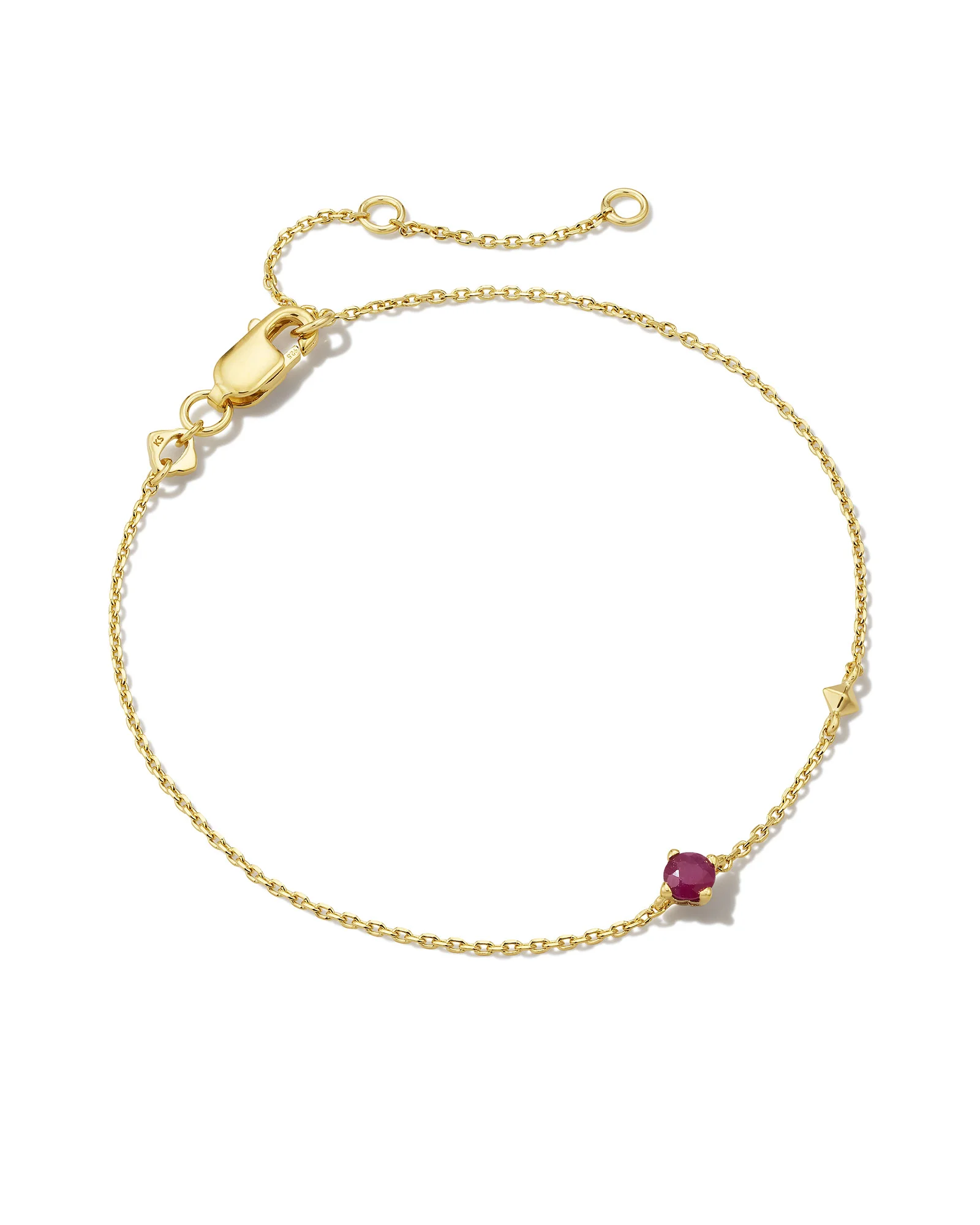 Maisie 18k Gold Vermeil July Delicate Chain Bracelet - 1