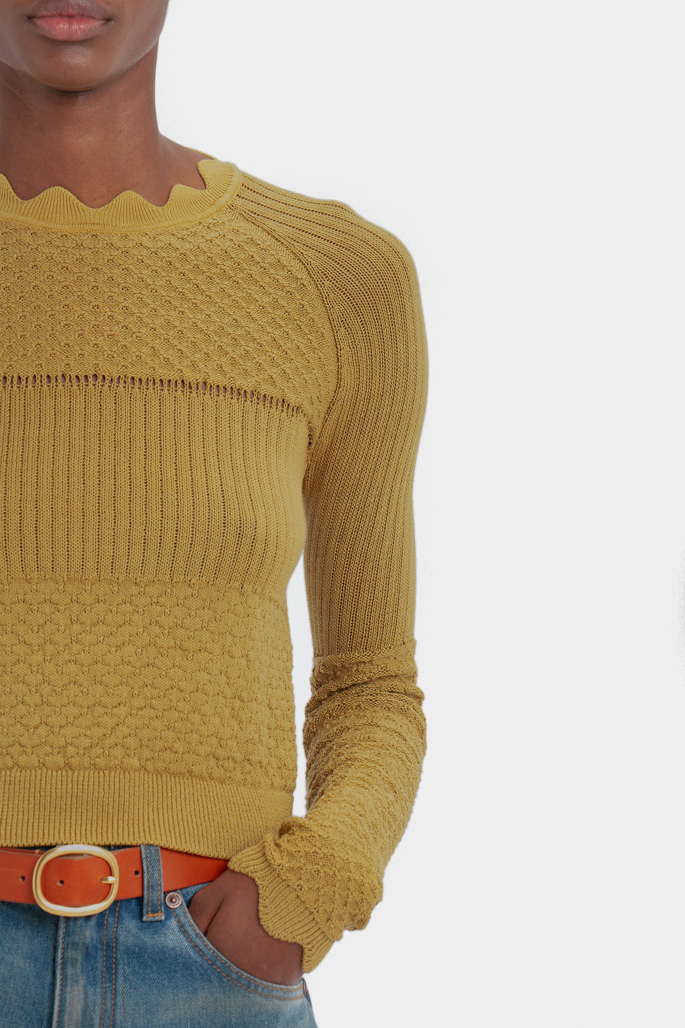 Long Sleeve Jumper In Olive - 7