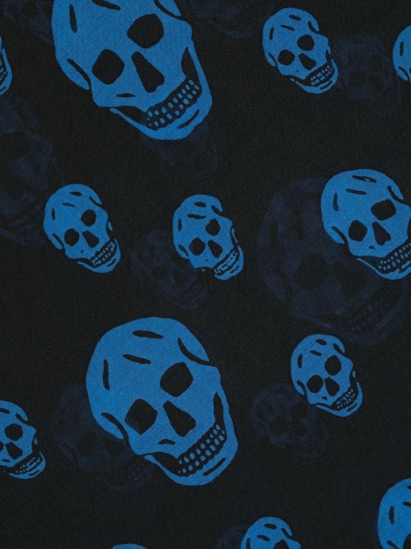 skull-print frayed scarf - 2