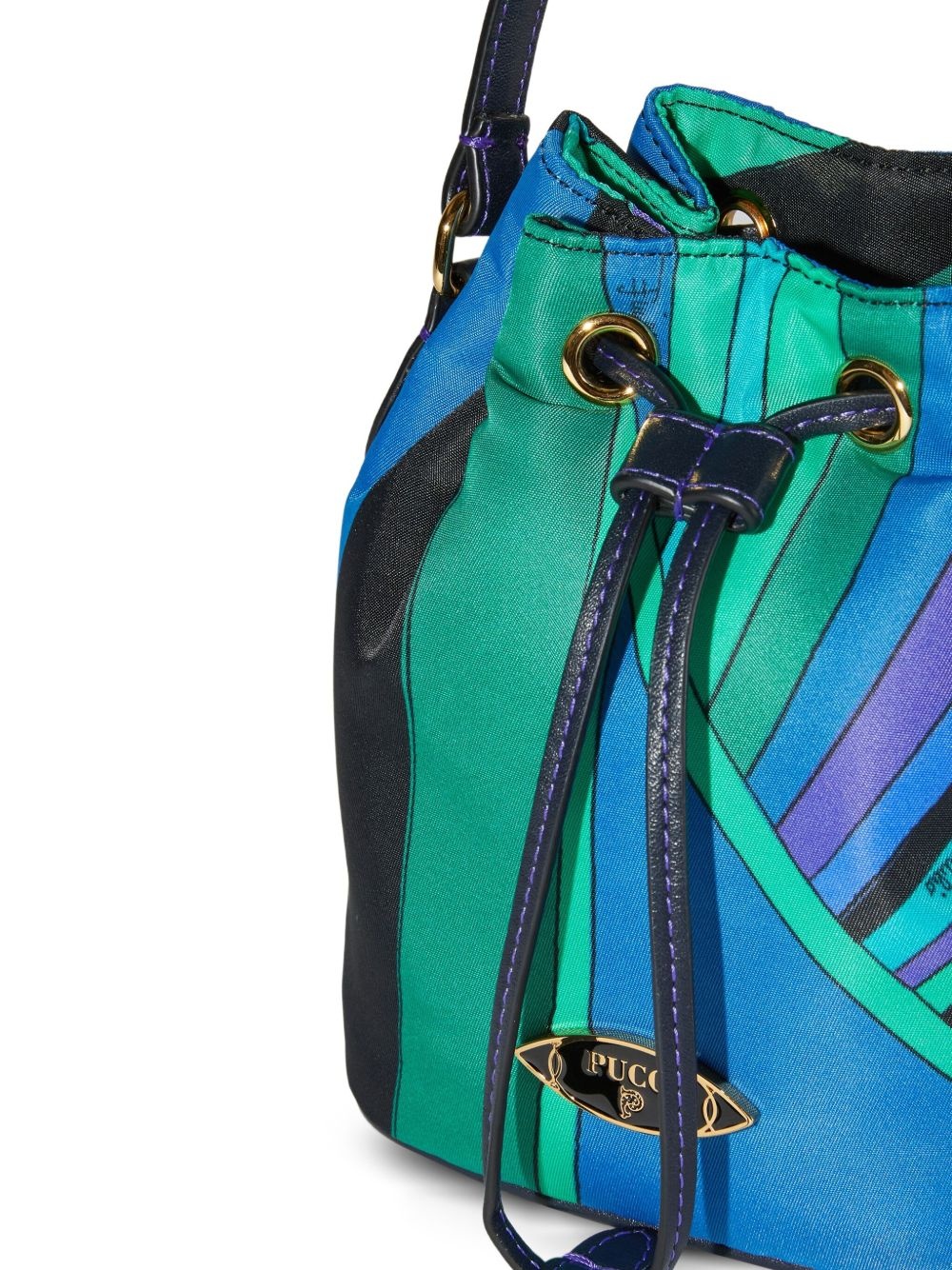 Yummy striped bucket bag - 5