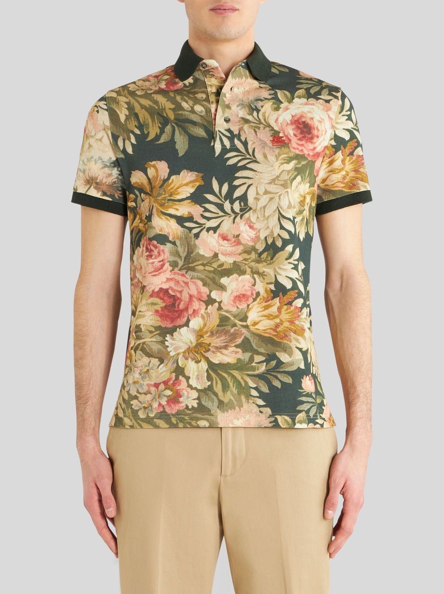 POLO SHIRT WITH FLORAL PRINT - 2