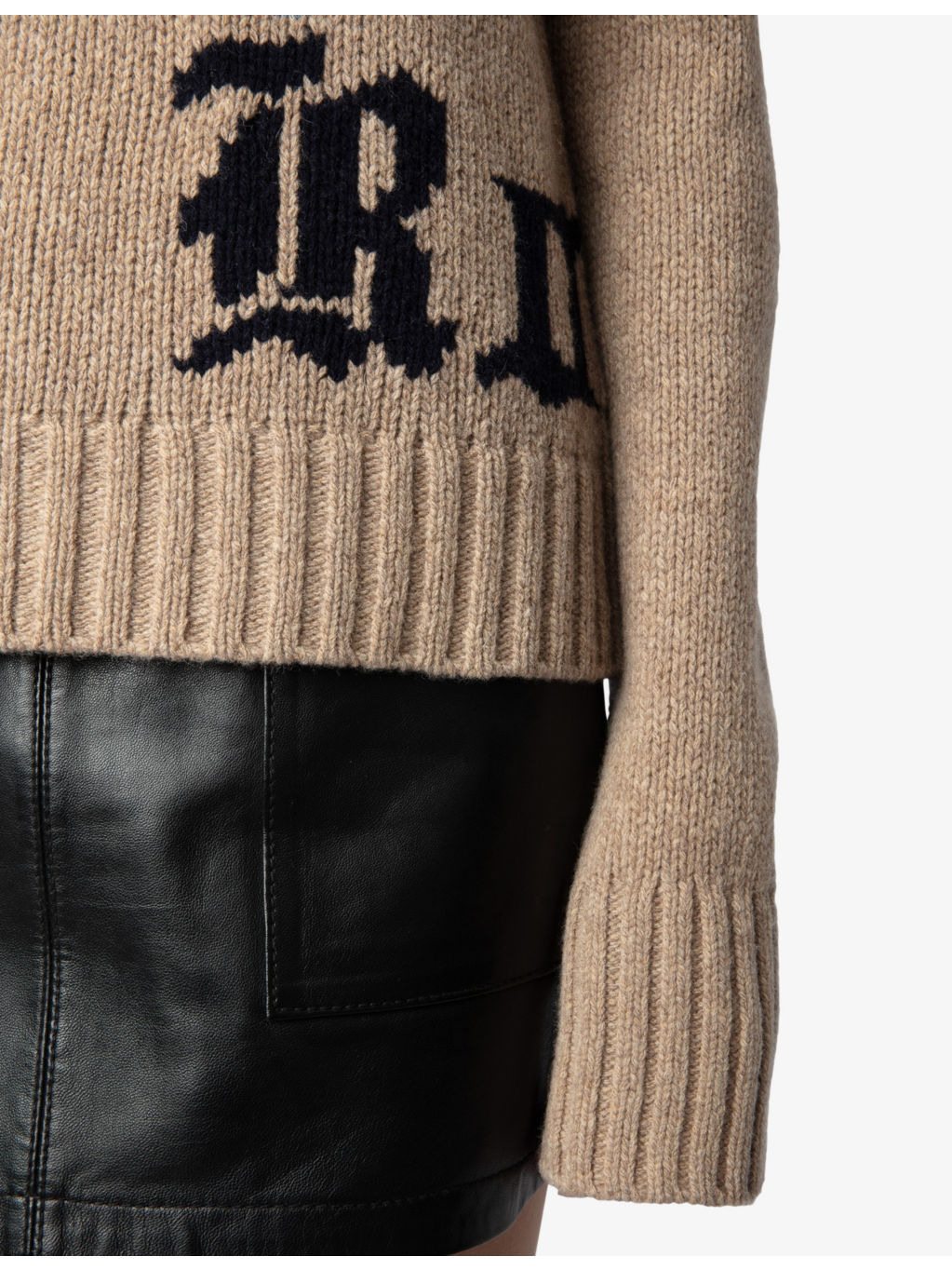 Nalma text-intarsia merino wool jumper - 5