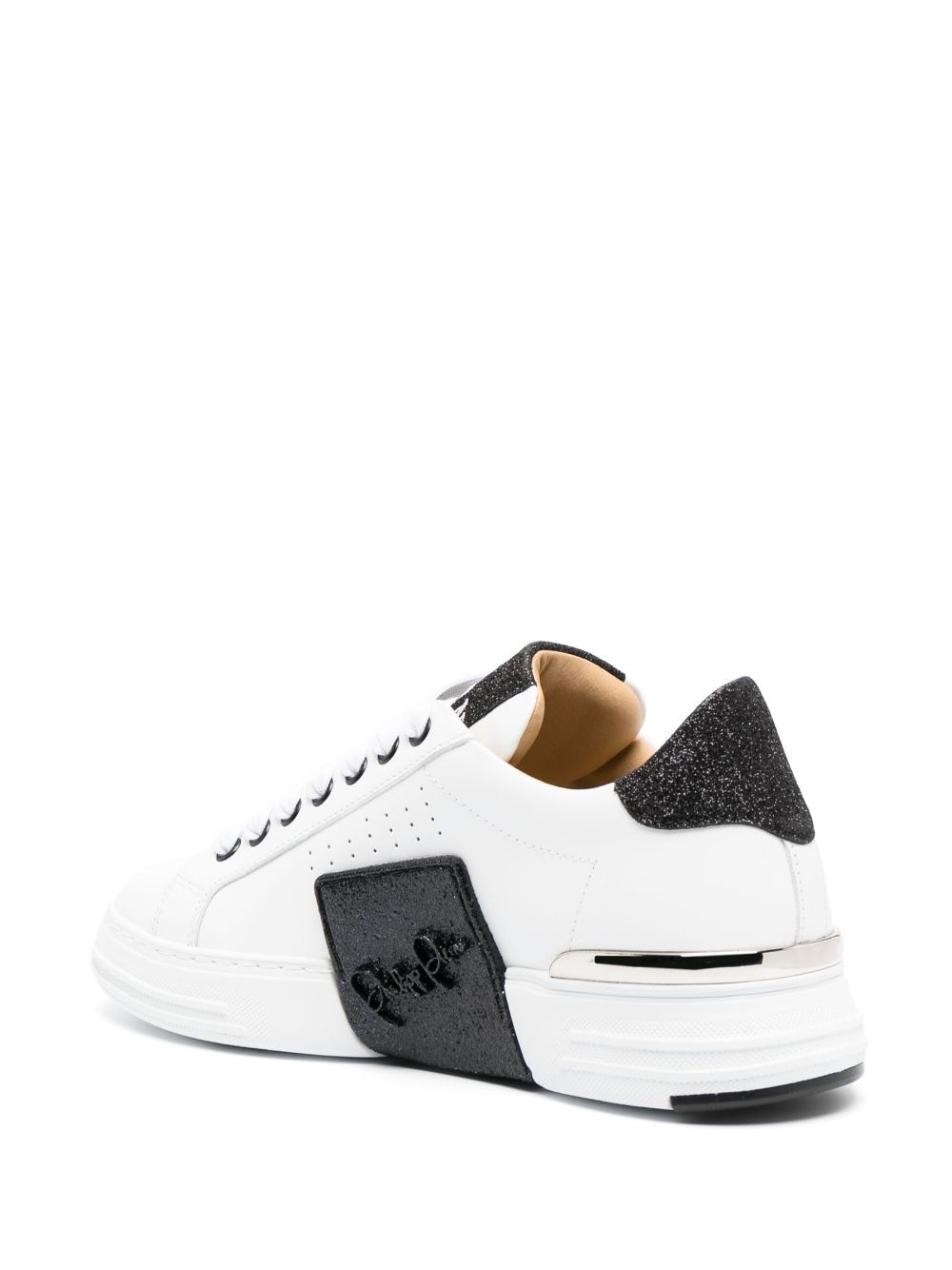Glitter Lo-Top leather sneakers - 3