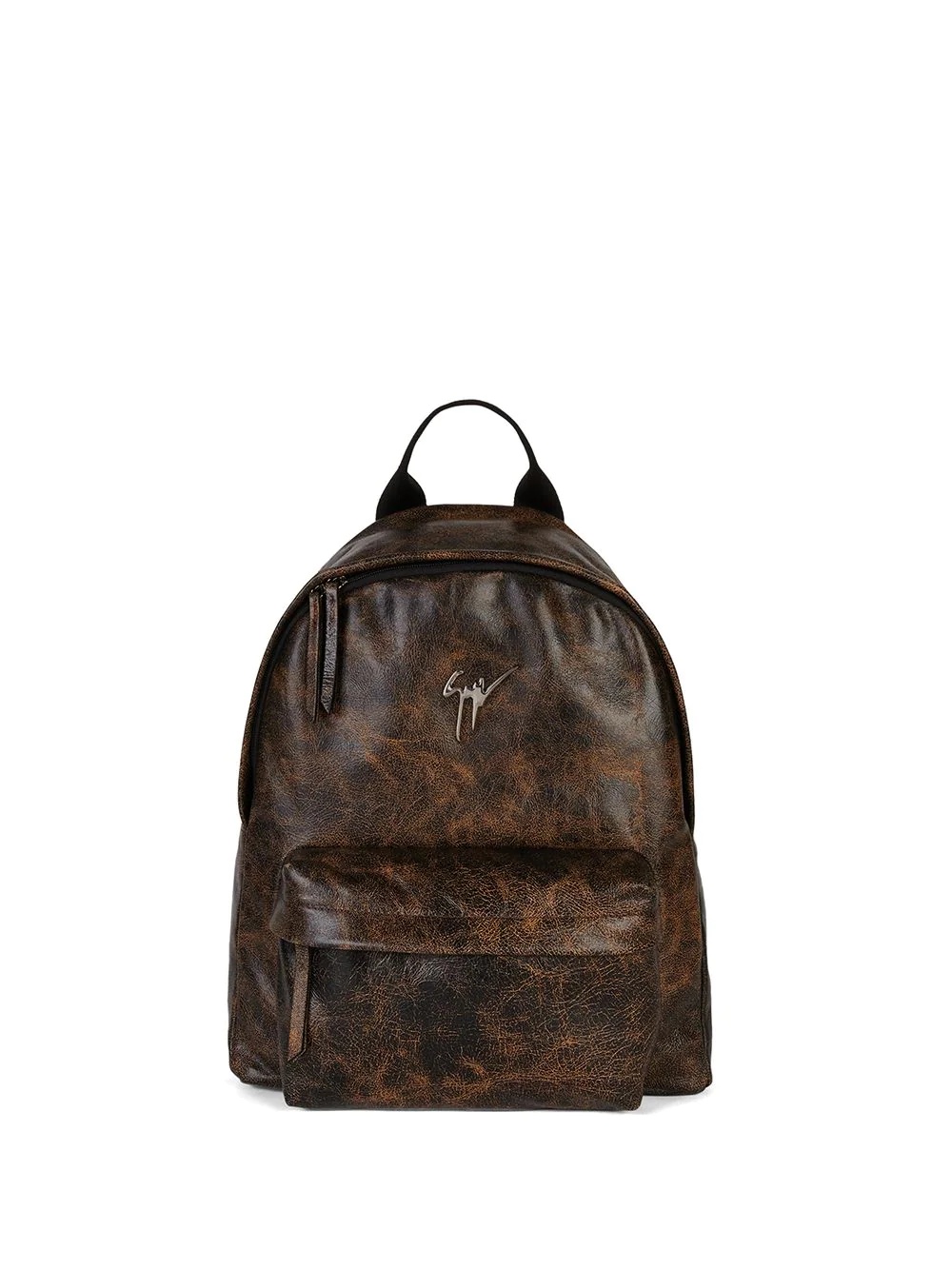 Bud leather logo-plaque backpack - 1