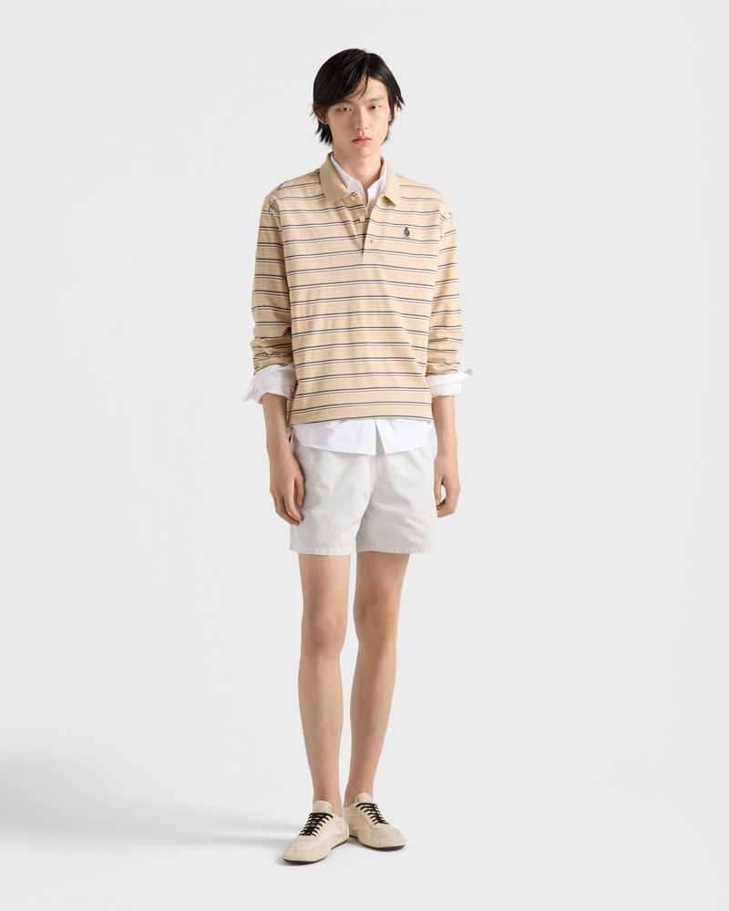 Prada Striped cotton piqué polo shirt outlook