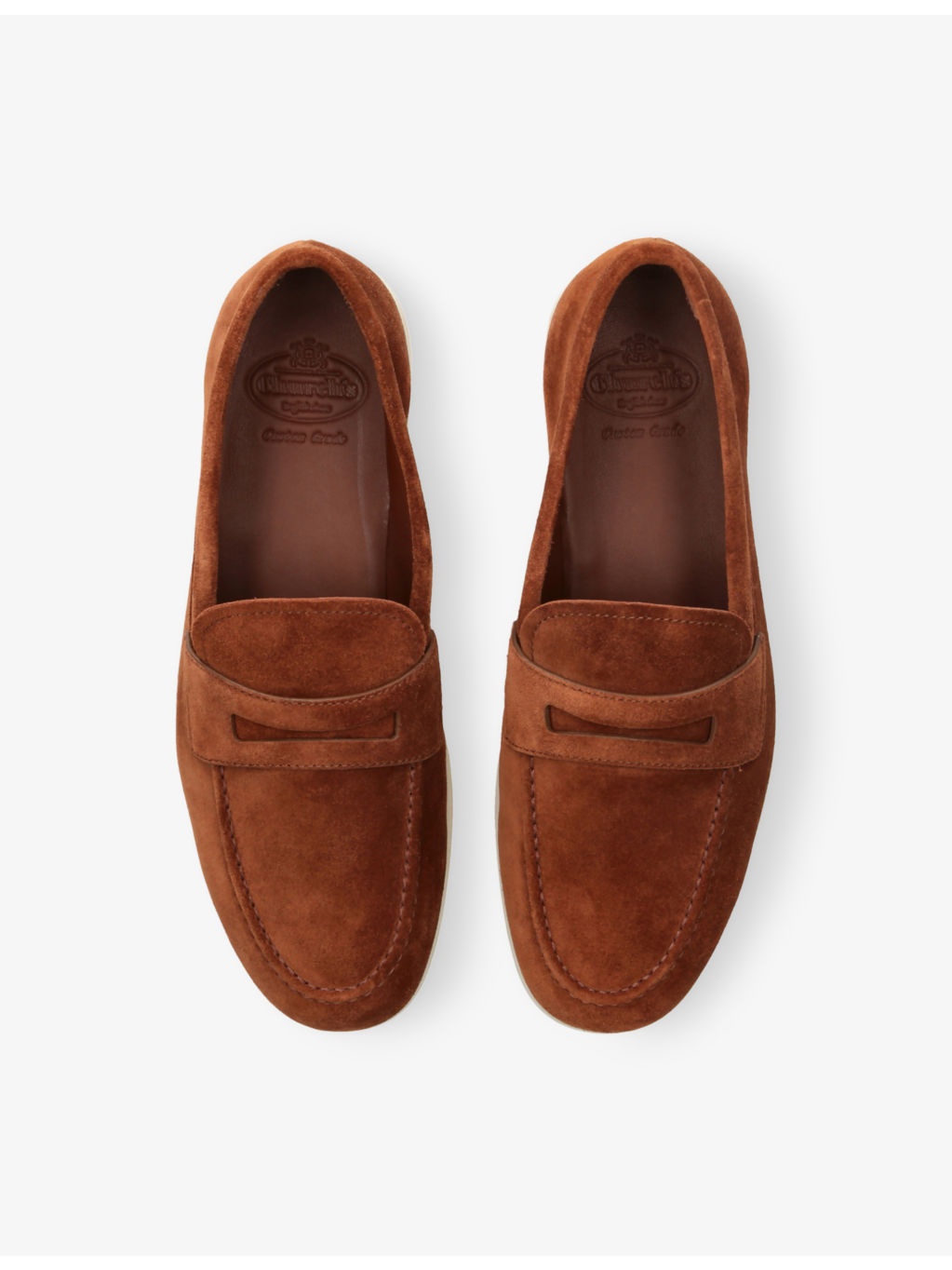 Saddle Penny Slip-On Suede Loafers - 2