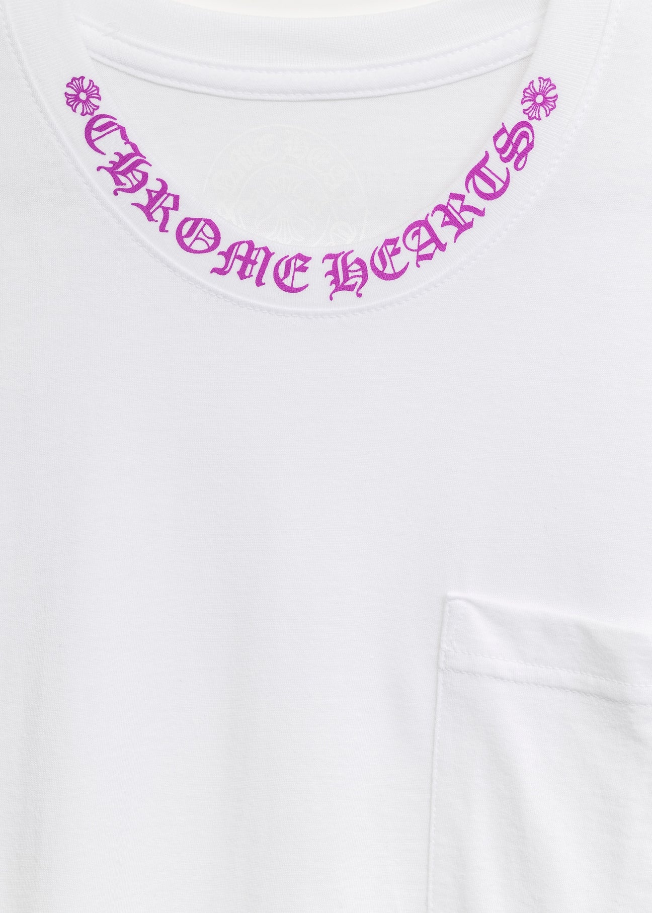 CH Neck Script White Purple Tee - 3