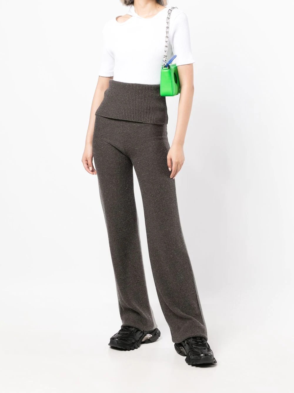 Languid straight leg knitted trousers - 2