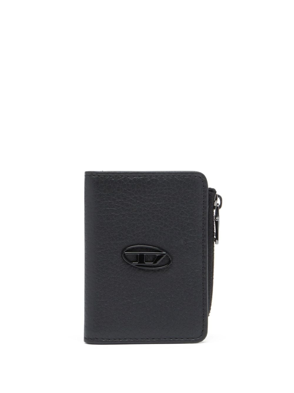 logo plaque leather wallet - 1