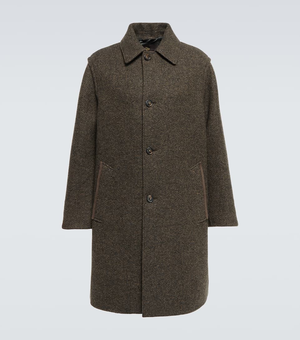 Savile cashmere-blend overcoat - 1