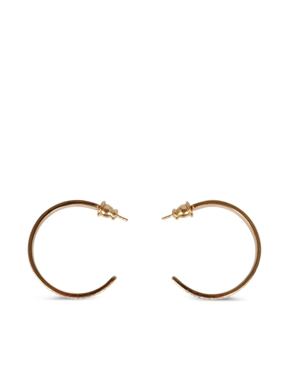 FF-embellished hoop earrings - 2