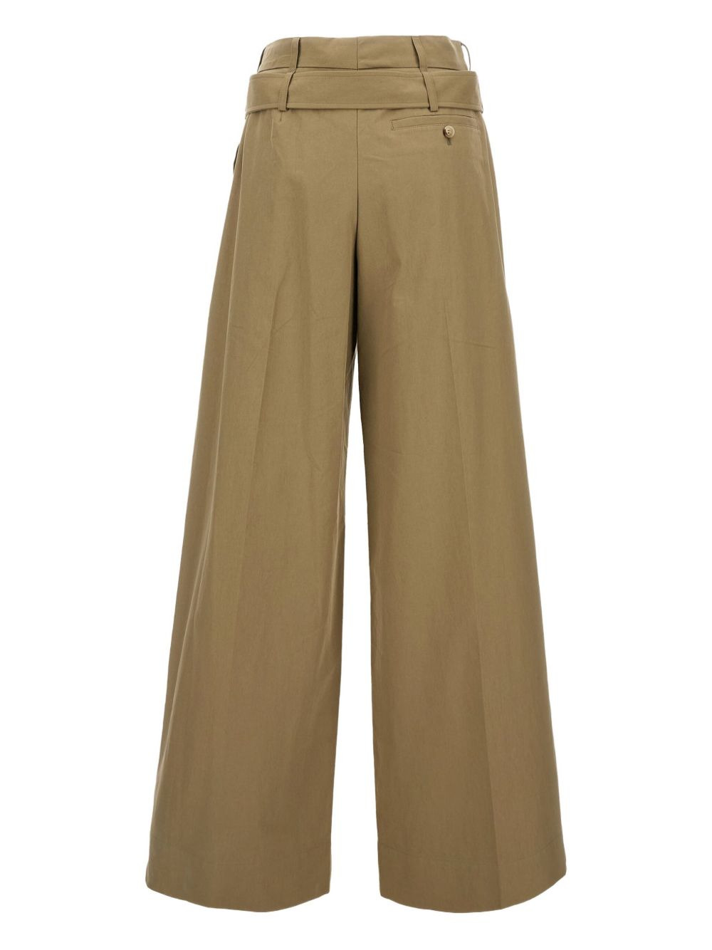 pleated-front belted trousers - 2