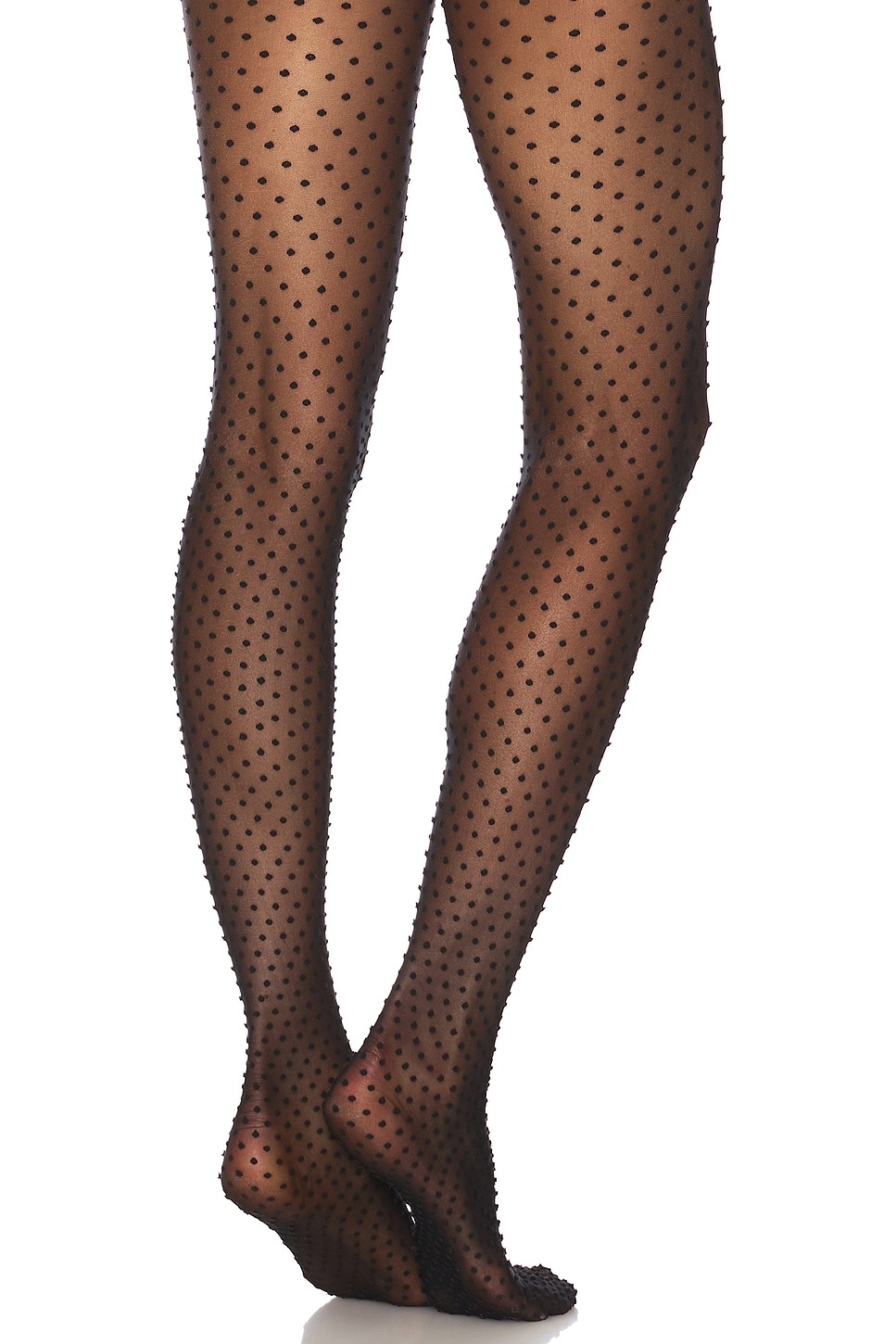 Satin Touch Dots Tights - 2