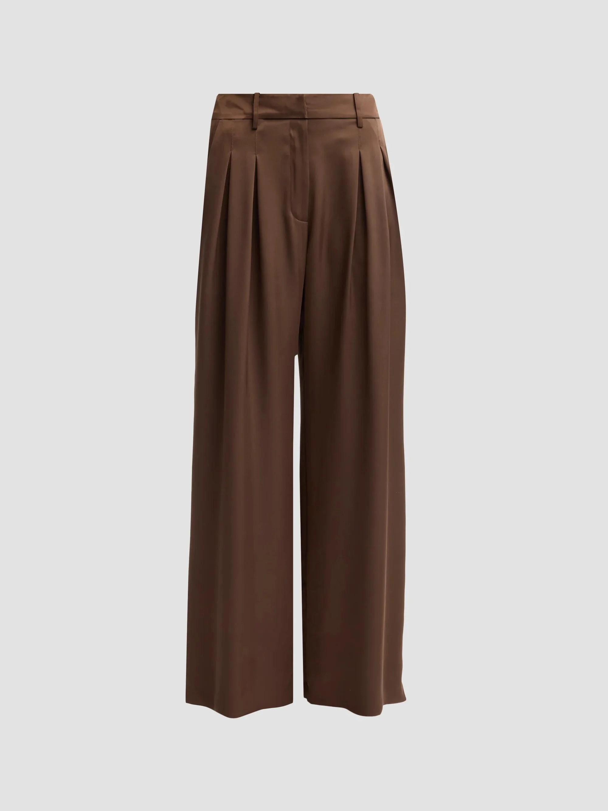 Women's Oscar Pleated Wide-Leg Pants - Heritage Brown - 1