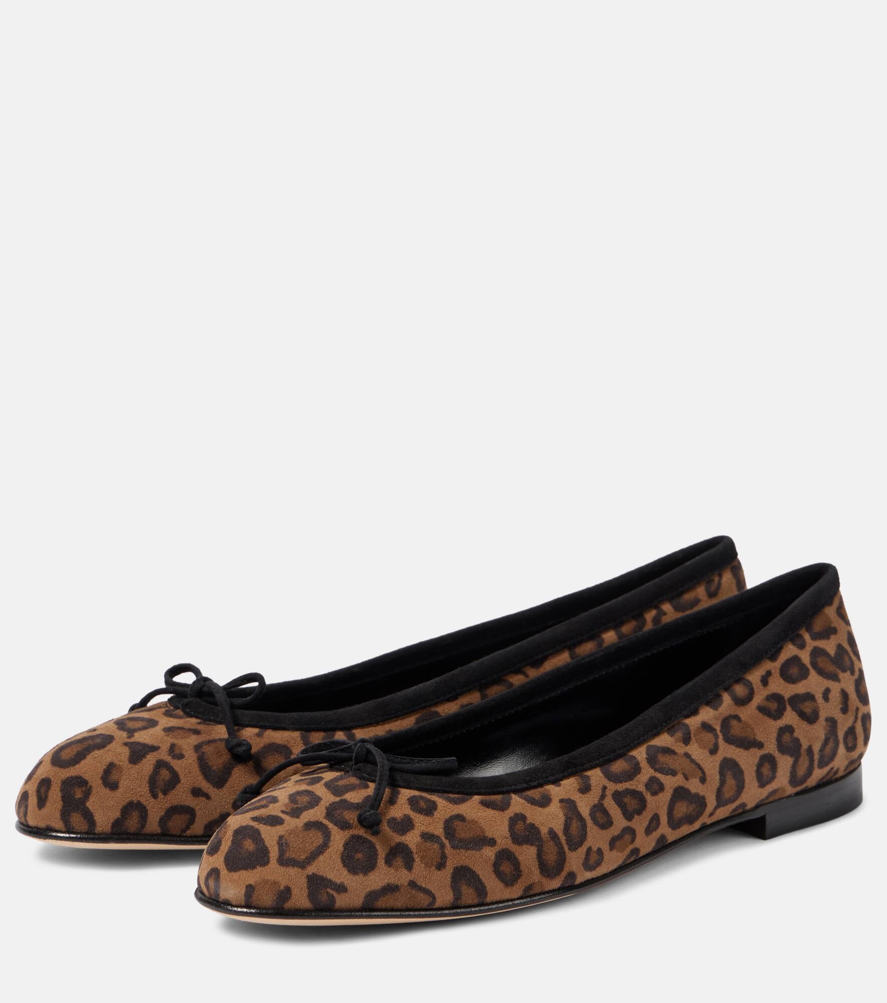 Verallii leopard-print suede ballet flats - 5