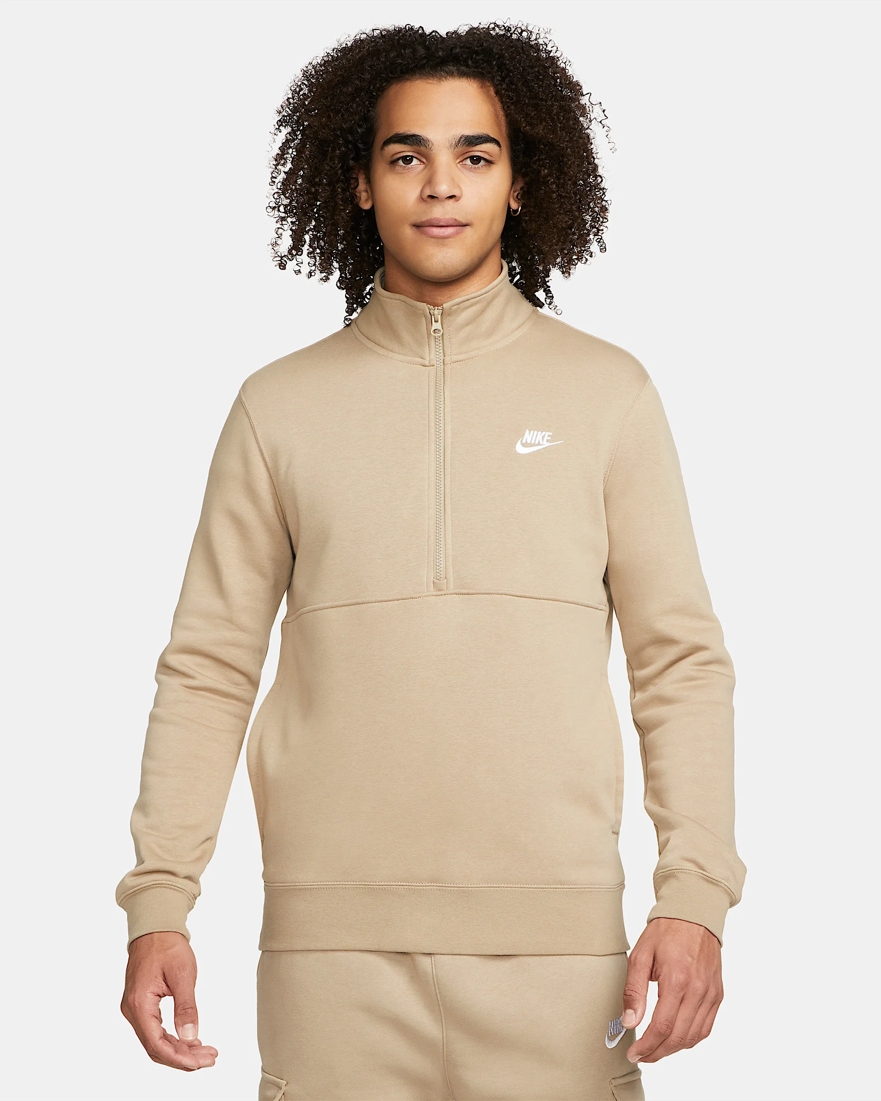 Nike Sportswear Club Men's Brushed-Back 1/2-Zip Pullover - 1