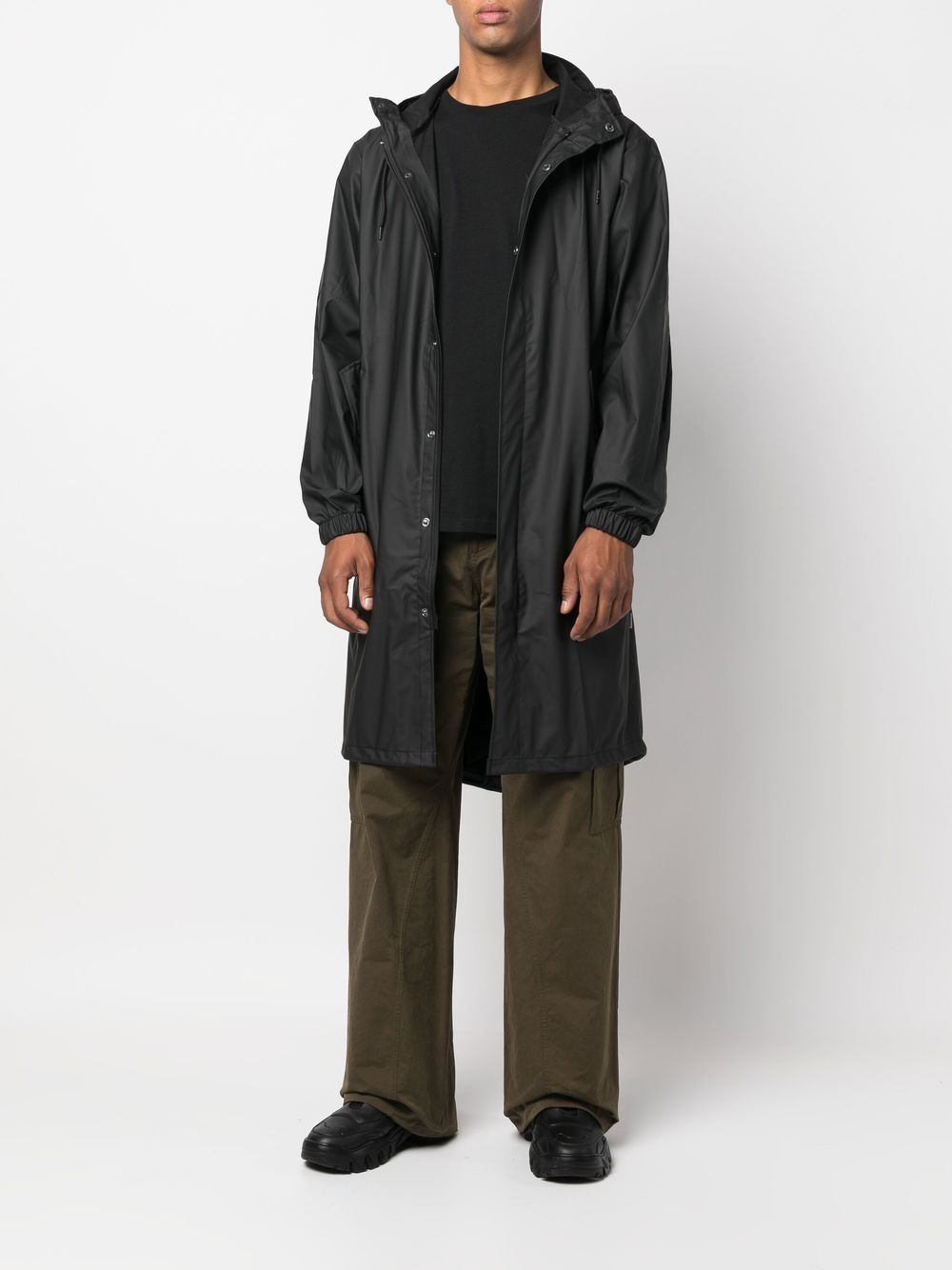 zip-up hooded raincoat - 2