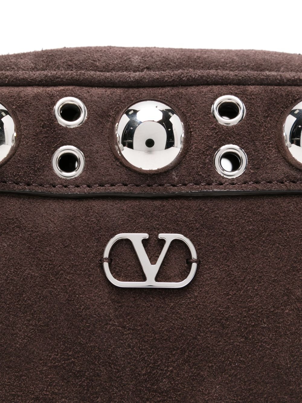 Nellcote eyelet-embellished suede shoulder bag - 4