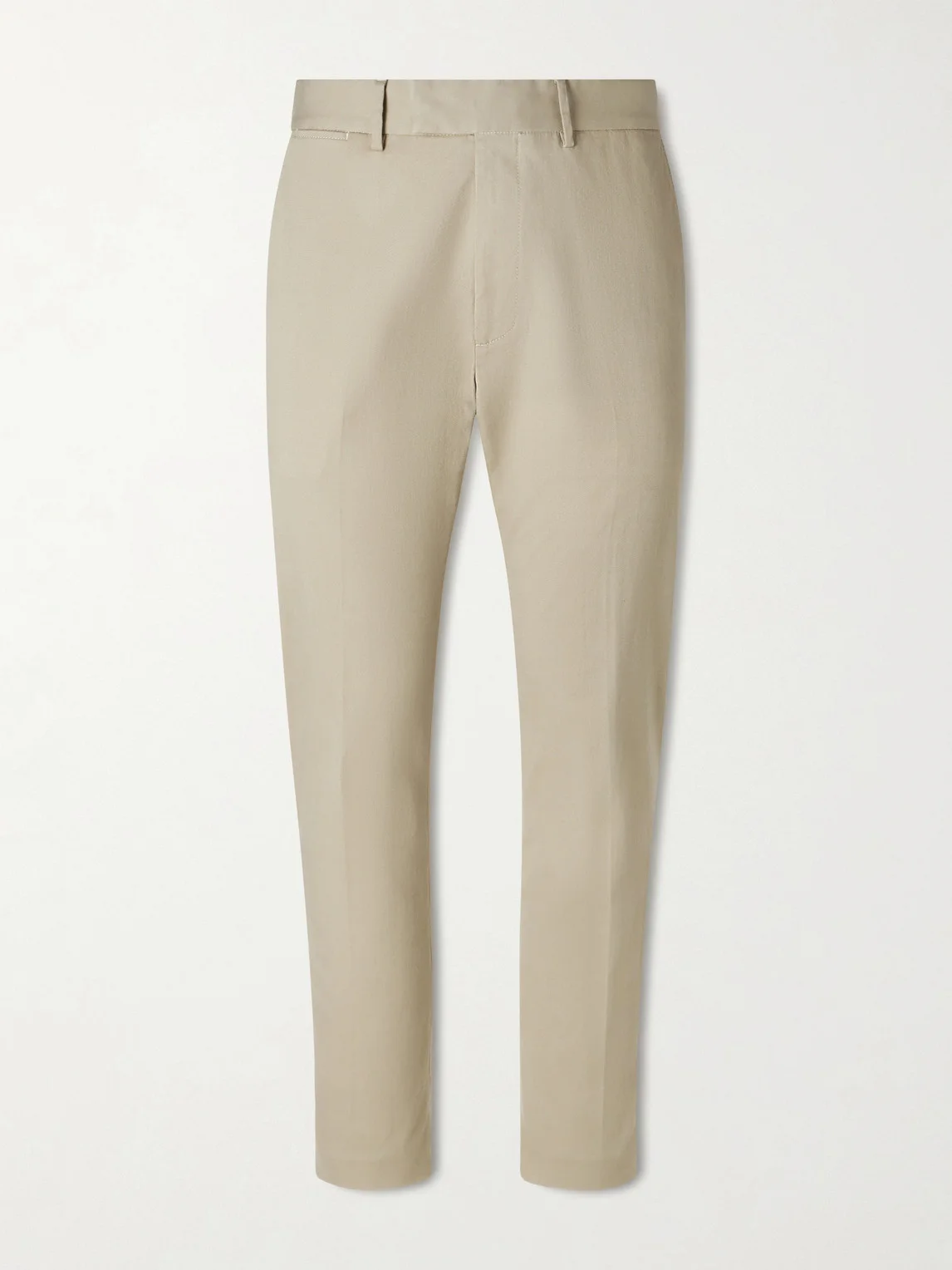Tapered Cotton-Blend Twill Trousers - 1