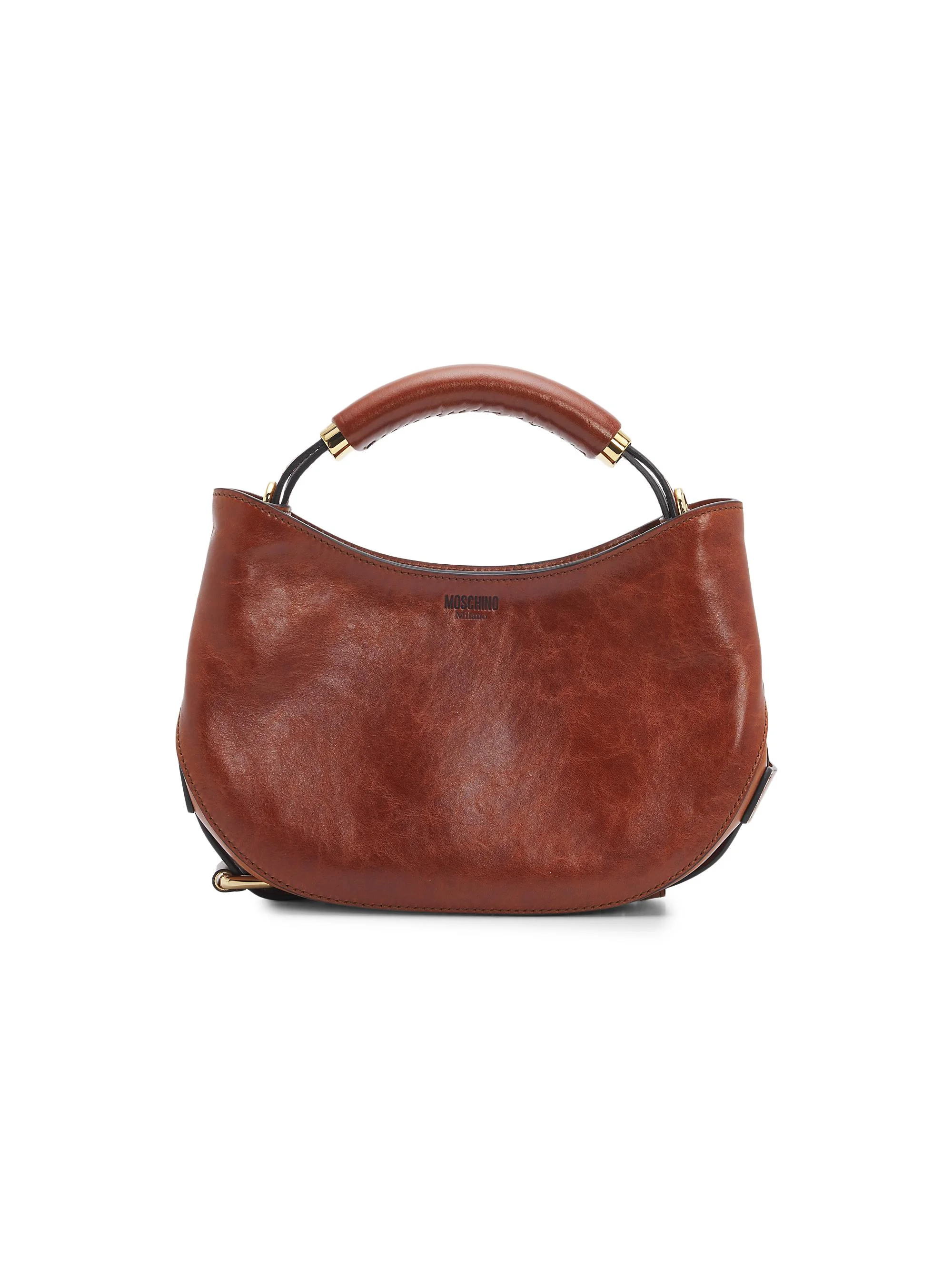Women's Logo Leather Top Handle Bag - Hide - 1