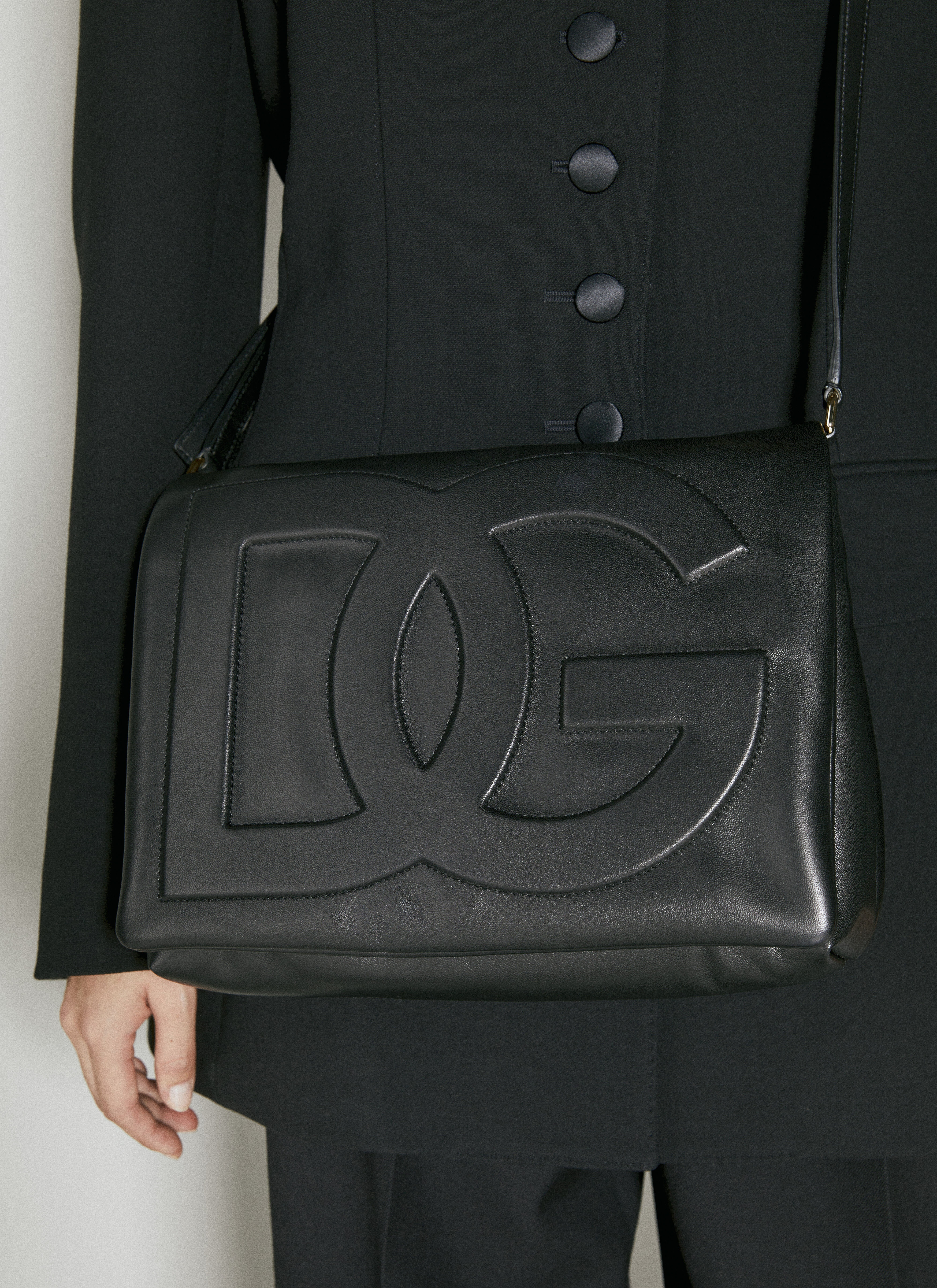 DG Leather Padded Shoulder Bag - 4