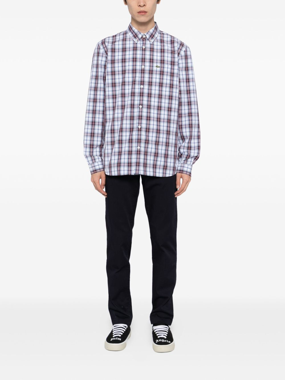 logo-appliqué plaid shirts - 2