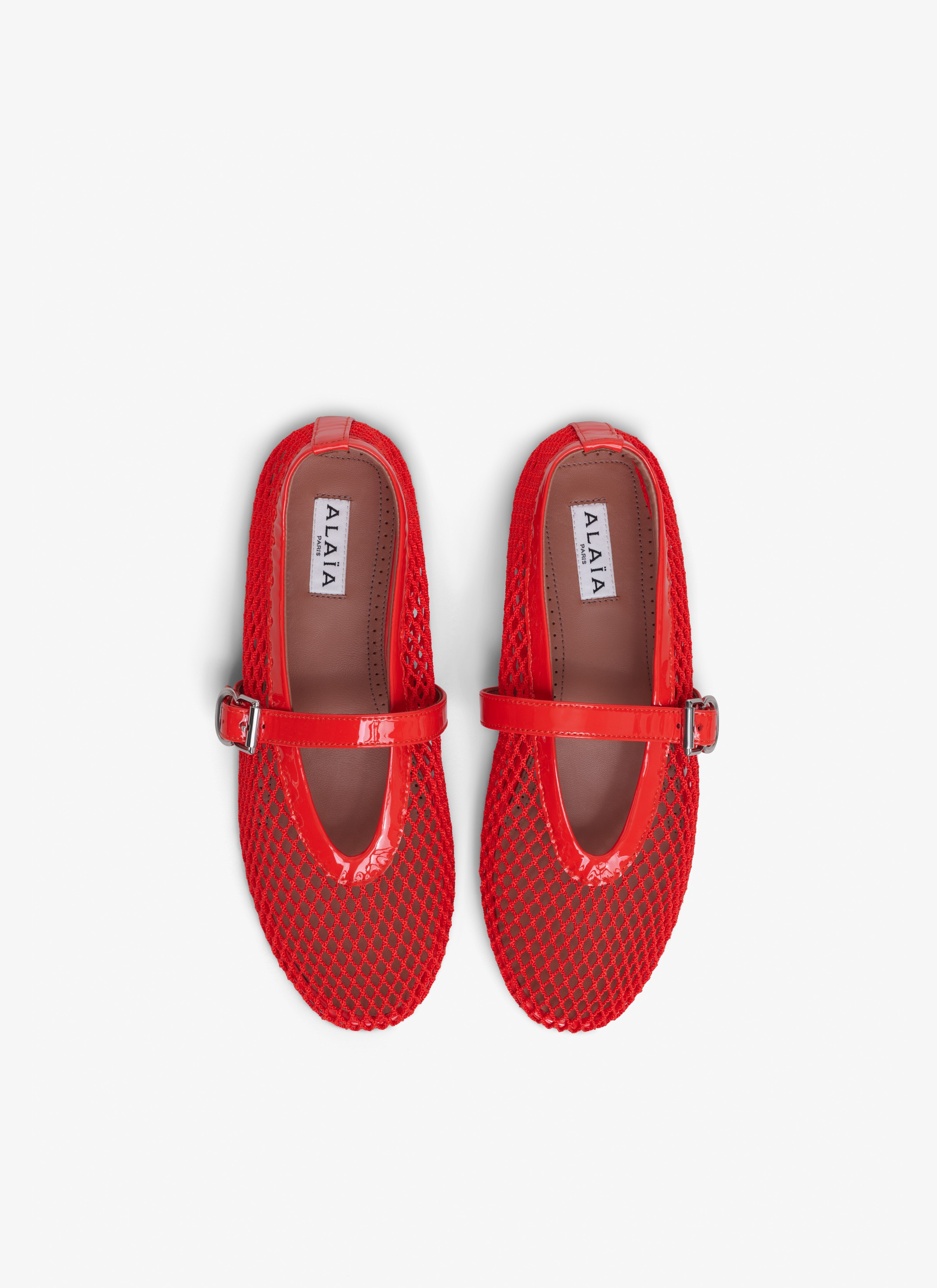 Alaïa FISHNET BALLET FLATS | REVERSIBLE