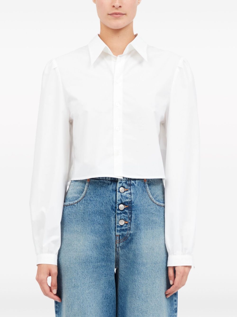 layered cotton shirt - 2