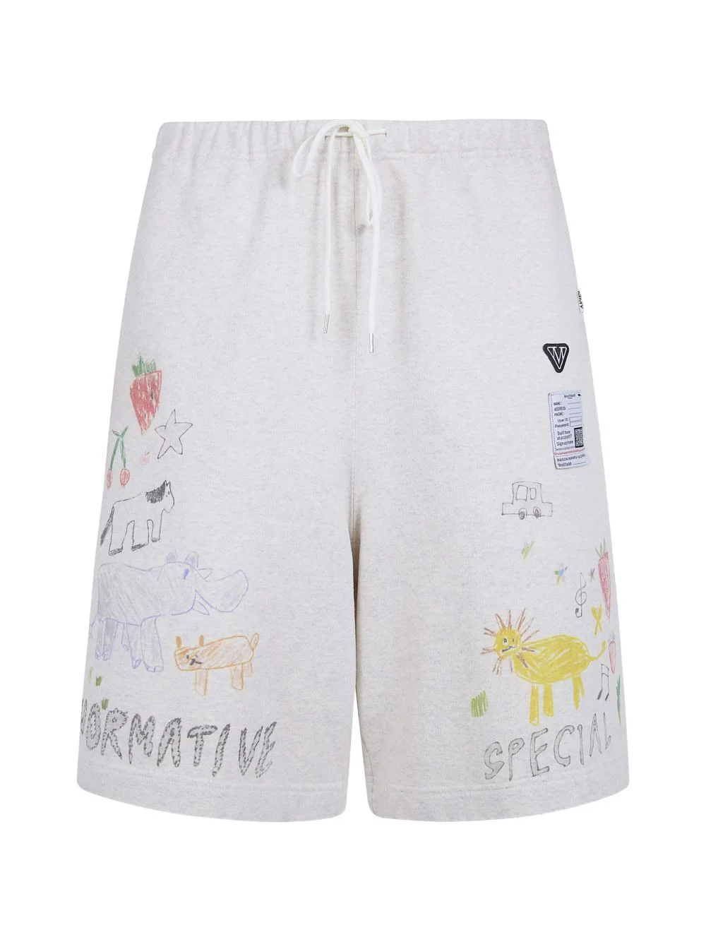 graphic-print drawstring shorts - 1
