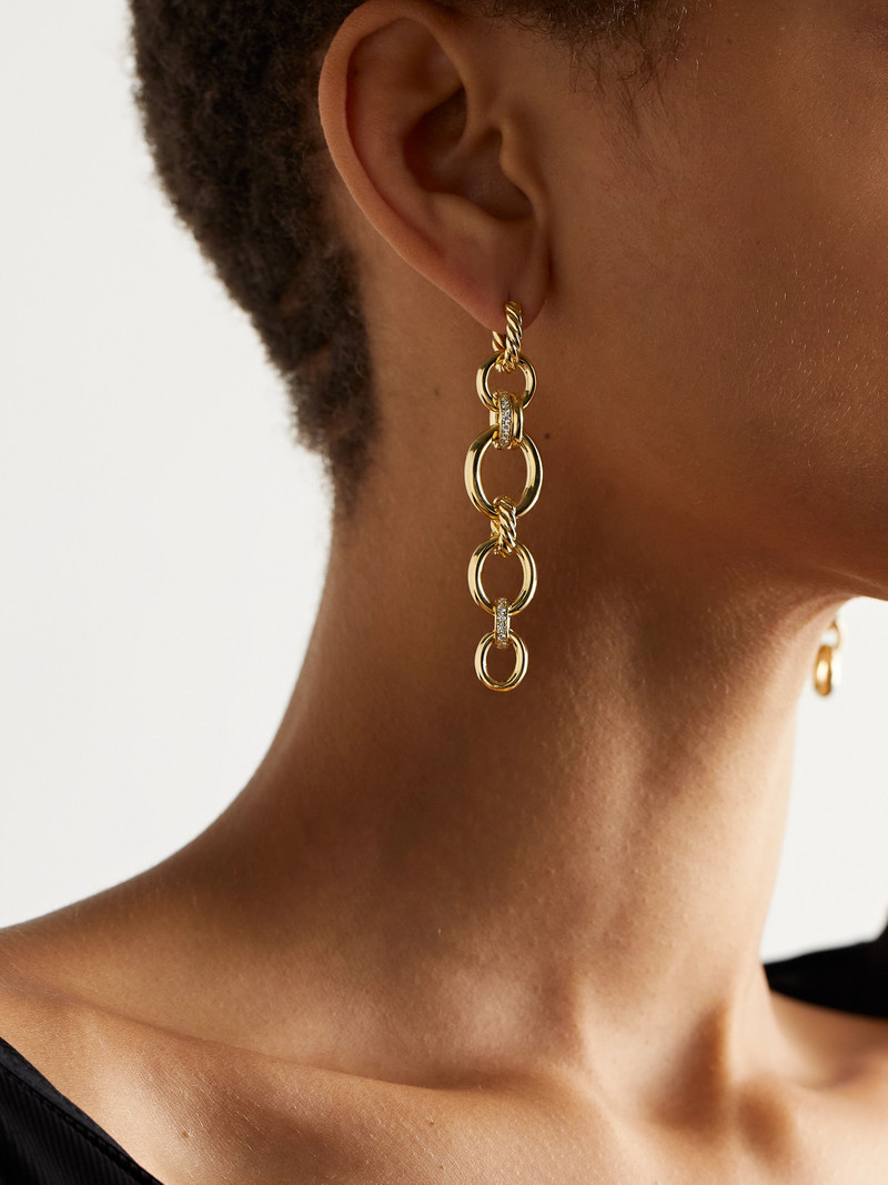 DAVID YURMAN Dy Mercer 18-karat Gold Diamond Earrings outlook