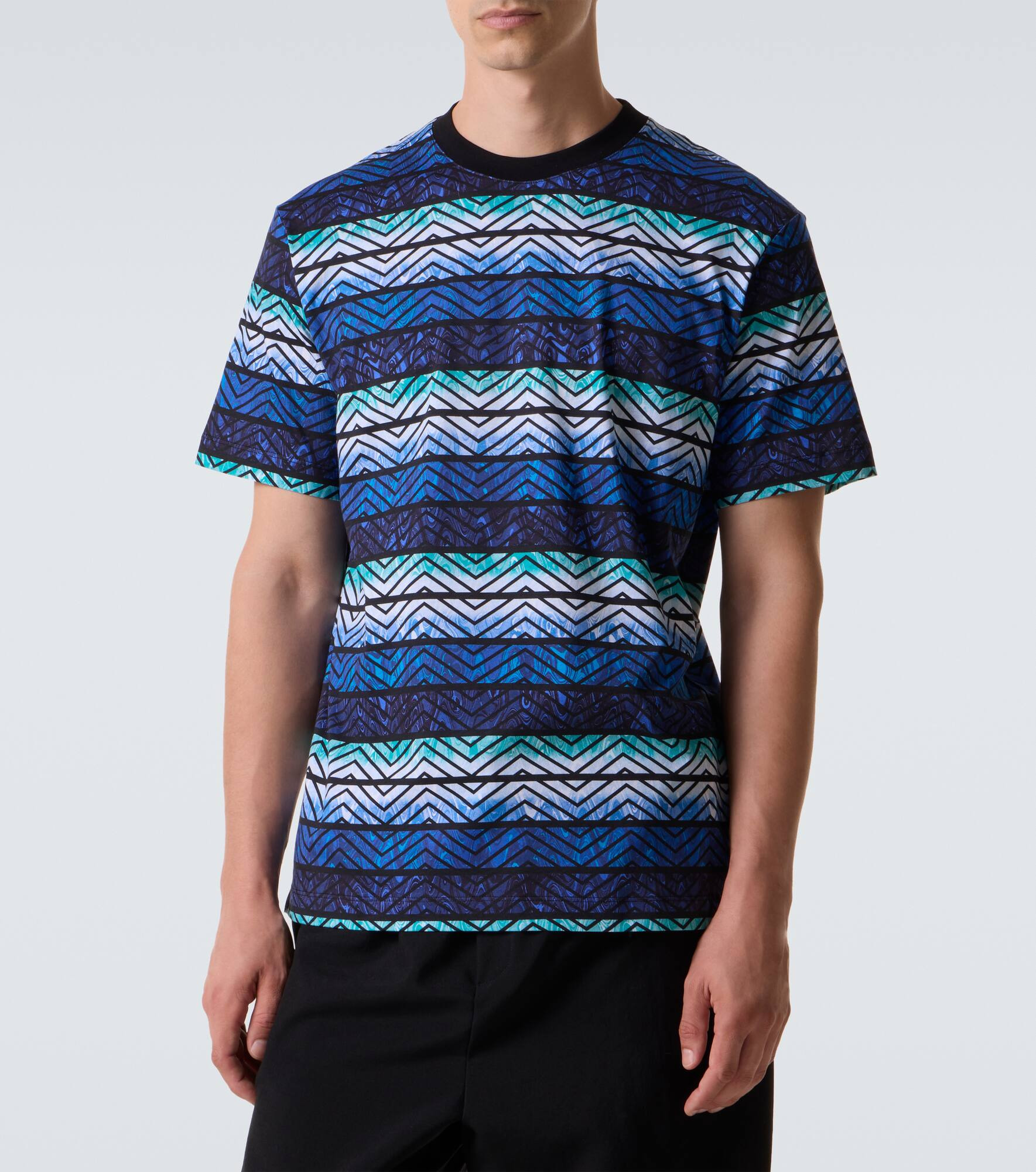 Zig Zag cotton jersey T-shirt - 3