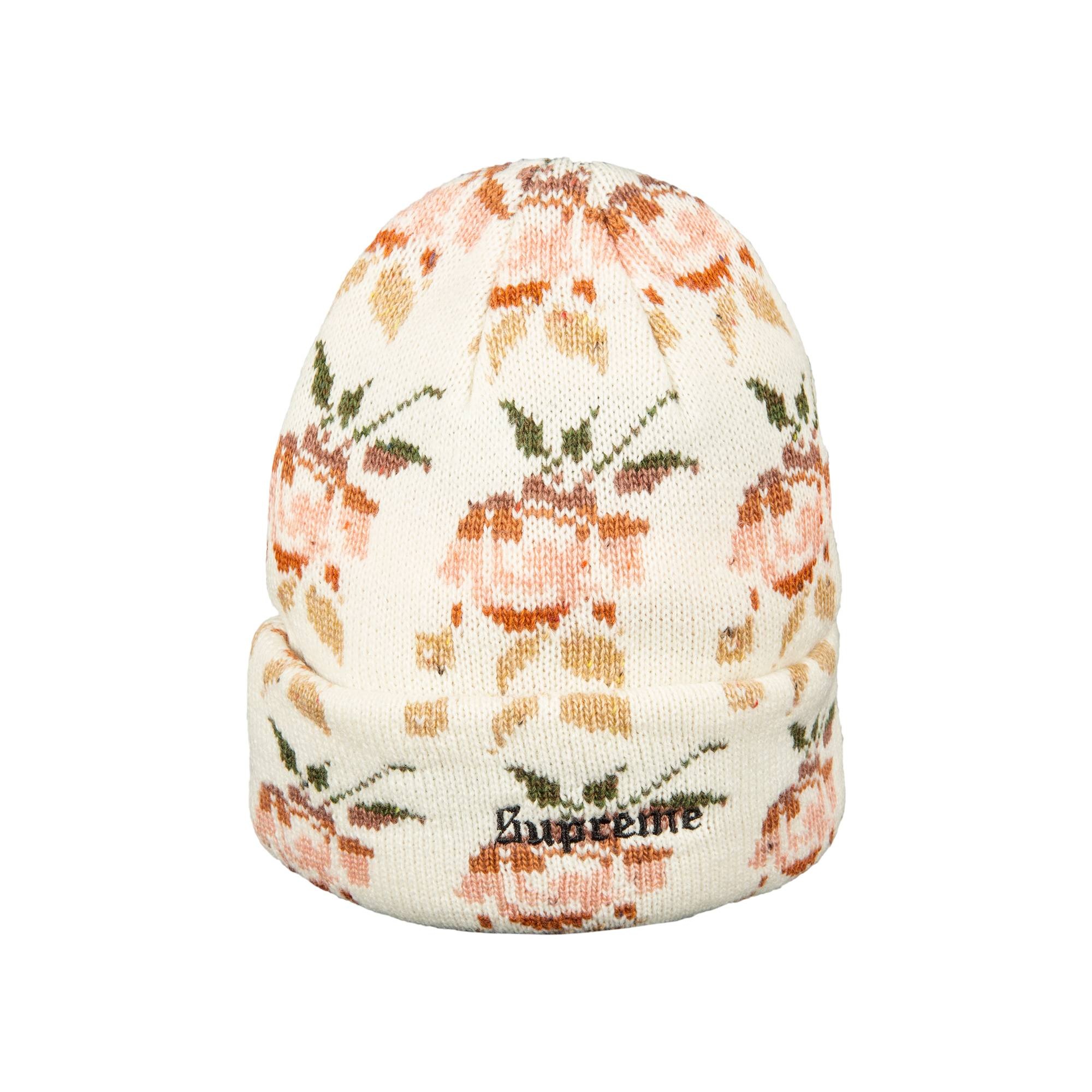 Supreme Rose Jacquard Beanie 'Natural' - 1