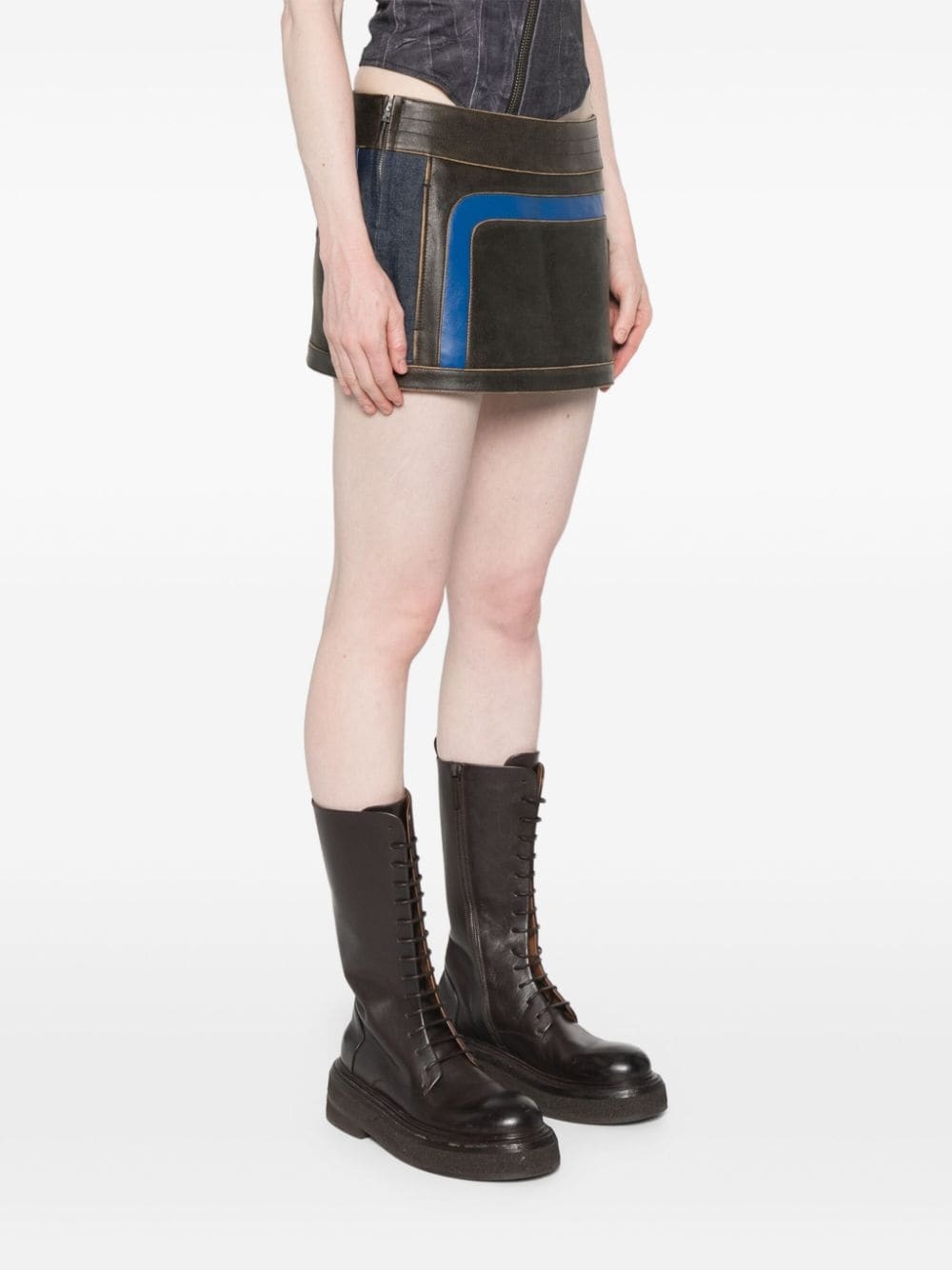 racing combo mini skirt - 3