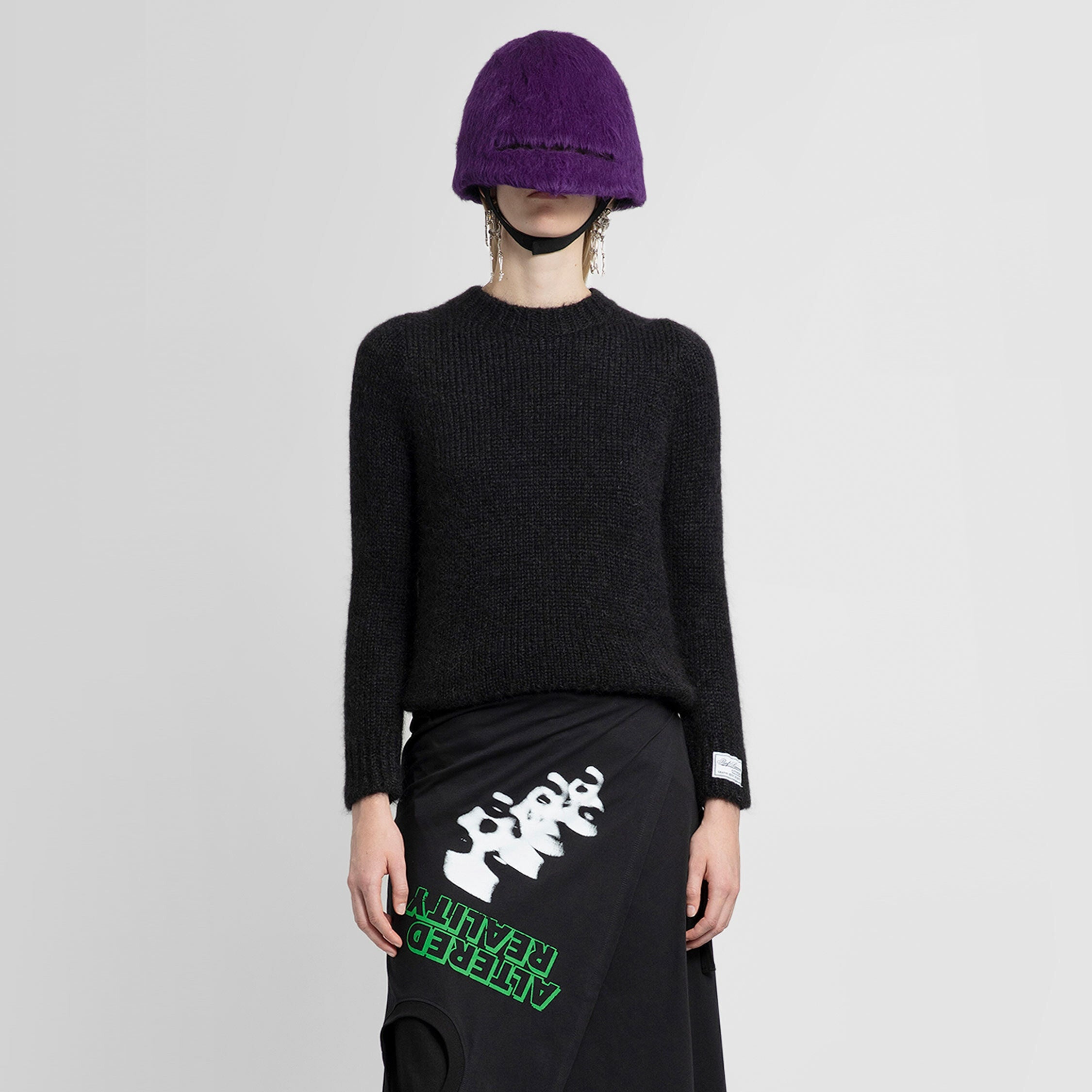 RAF SIMONS WOMAN BLACK KNITWEAR - 6