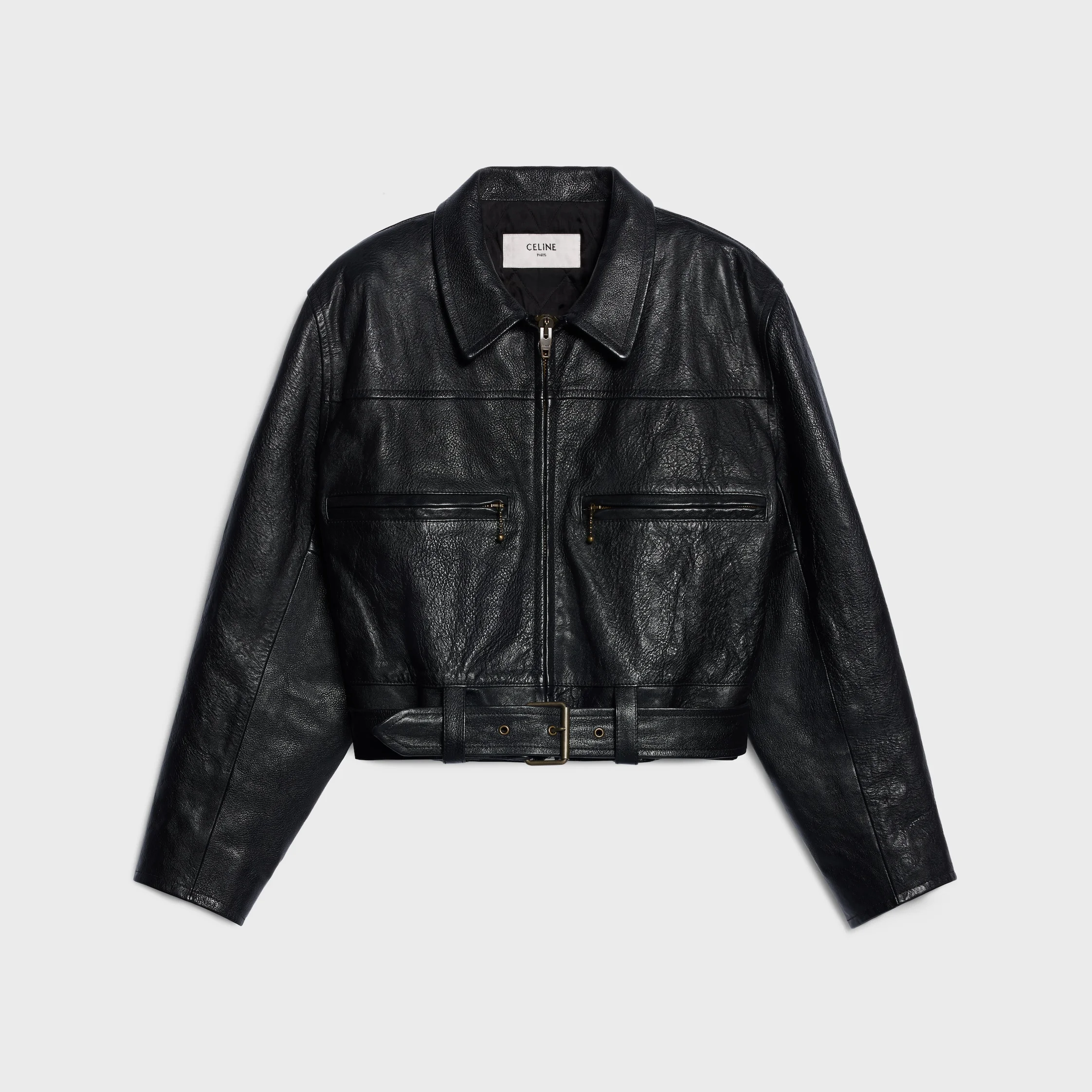 cropped jacket IN calfskin - 1