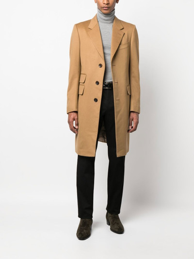 TOM FORD single-breasted cashmere coat outlook