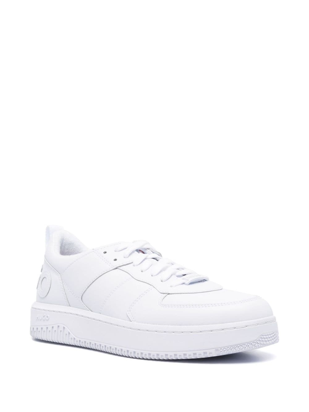 logo-embossed lace-up sneakers - 2