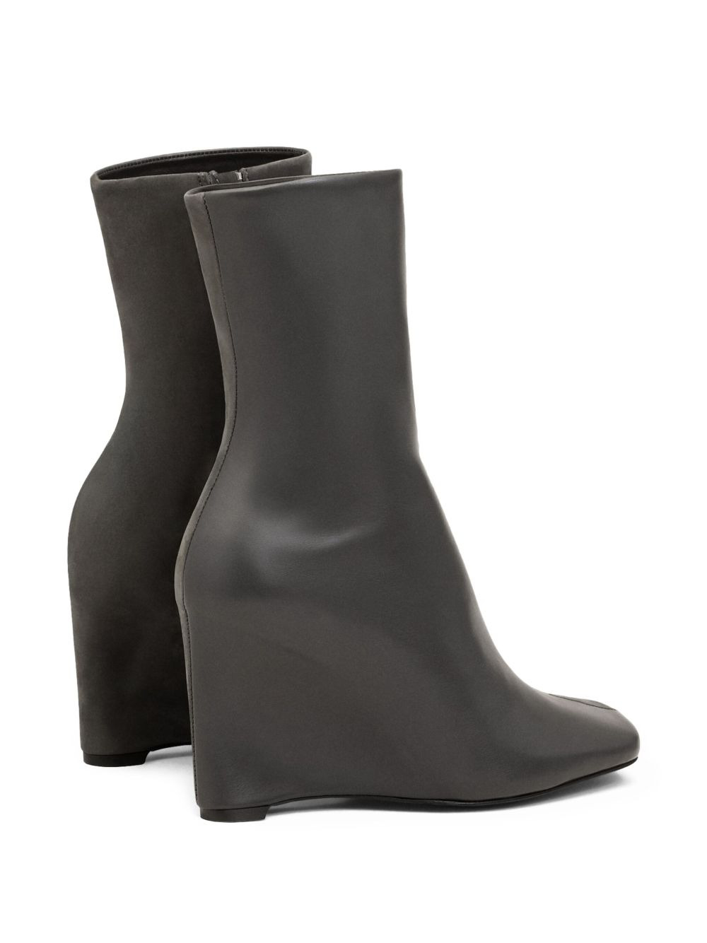 90mm two-tone leather ankle boots - 3