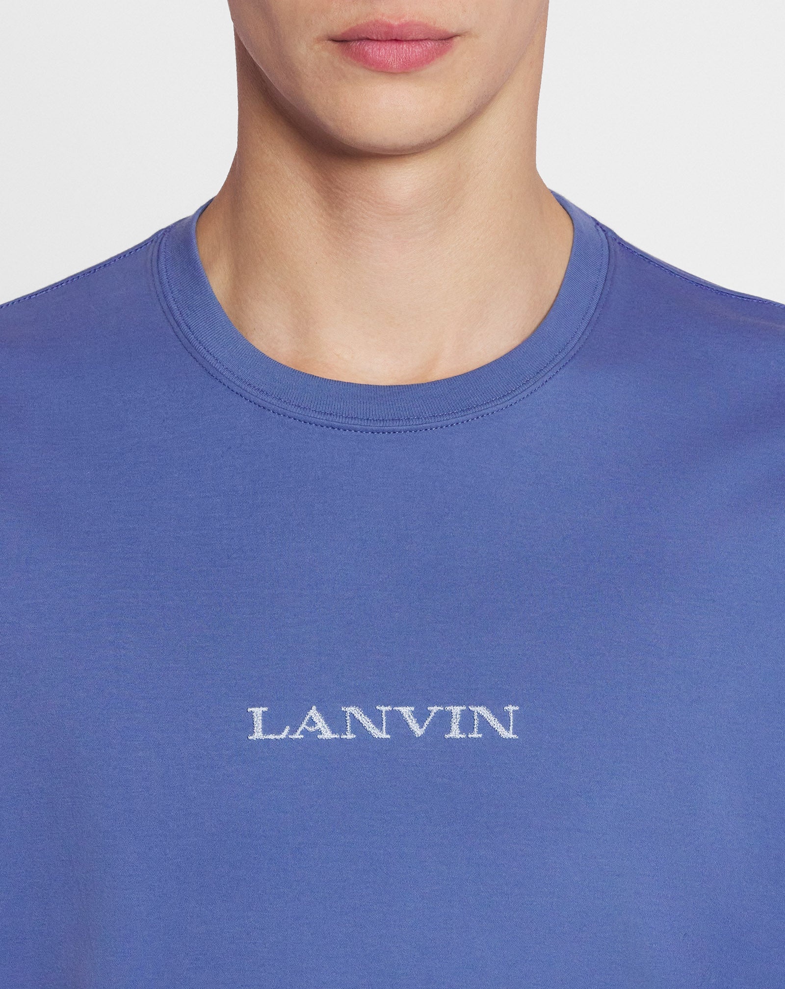 LANVIN EMBROIDERED STRAIGHT FIT T-SHIRT - 5