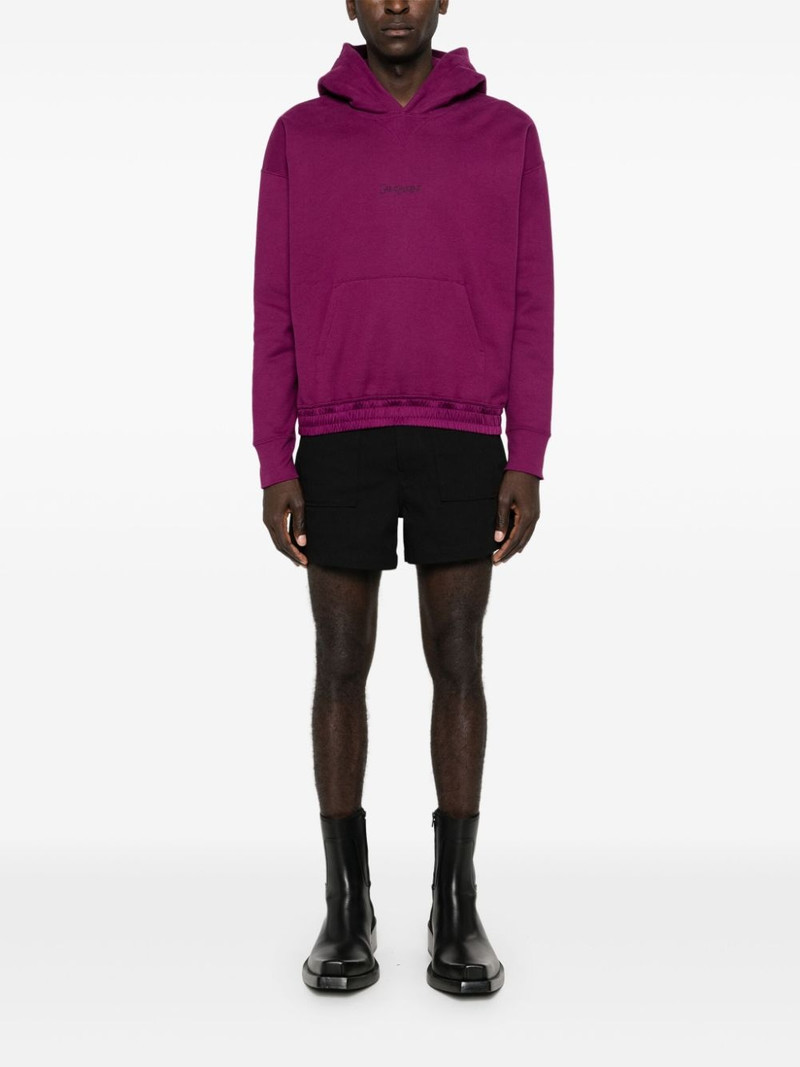 SAINT LAURENT logo-embroidered cotton hoodie outlook